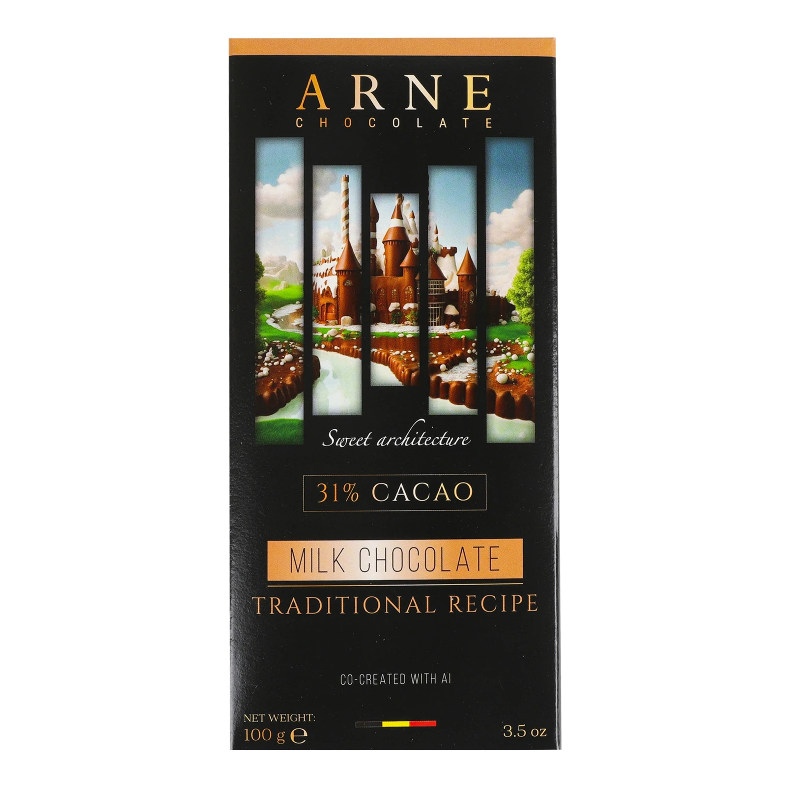 Шоколад Arne Sweet architecture молочний 31% 100г Фото №:1