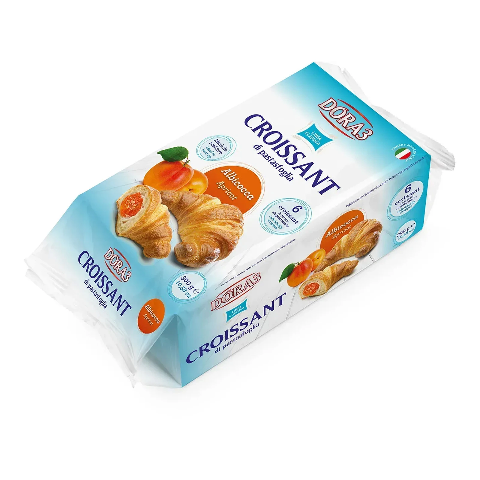 Круасан DORA3 50г6шт з абрикосовою начинкою Новинка Фото №:1