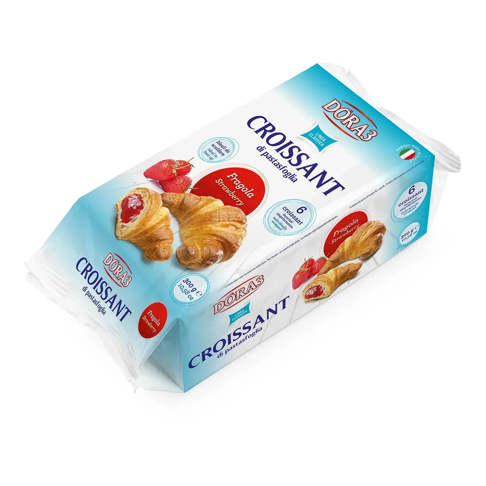 Круасан DORA3 50г*6шт з полуничною начинкою Новинка Фото №:1