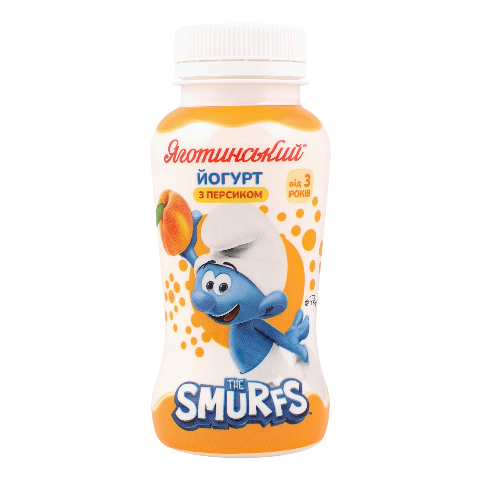 Йогурт Яготинський Smurfs питний з Персиком для дітей від 3-х років 1.5% 185г