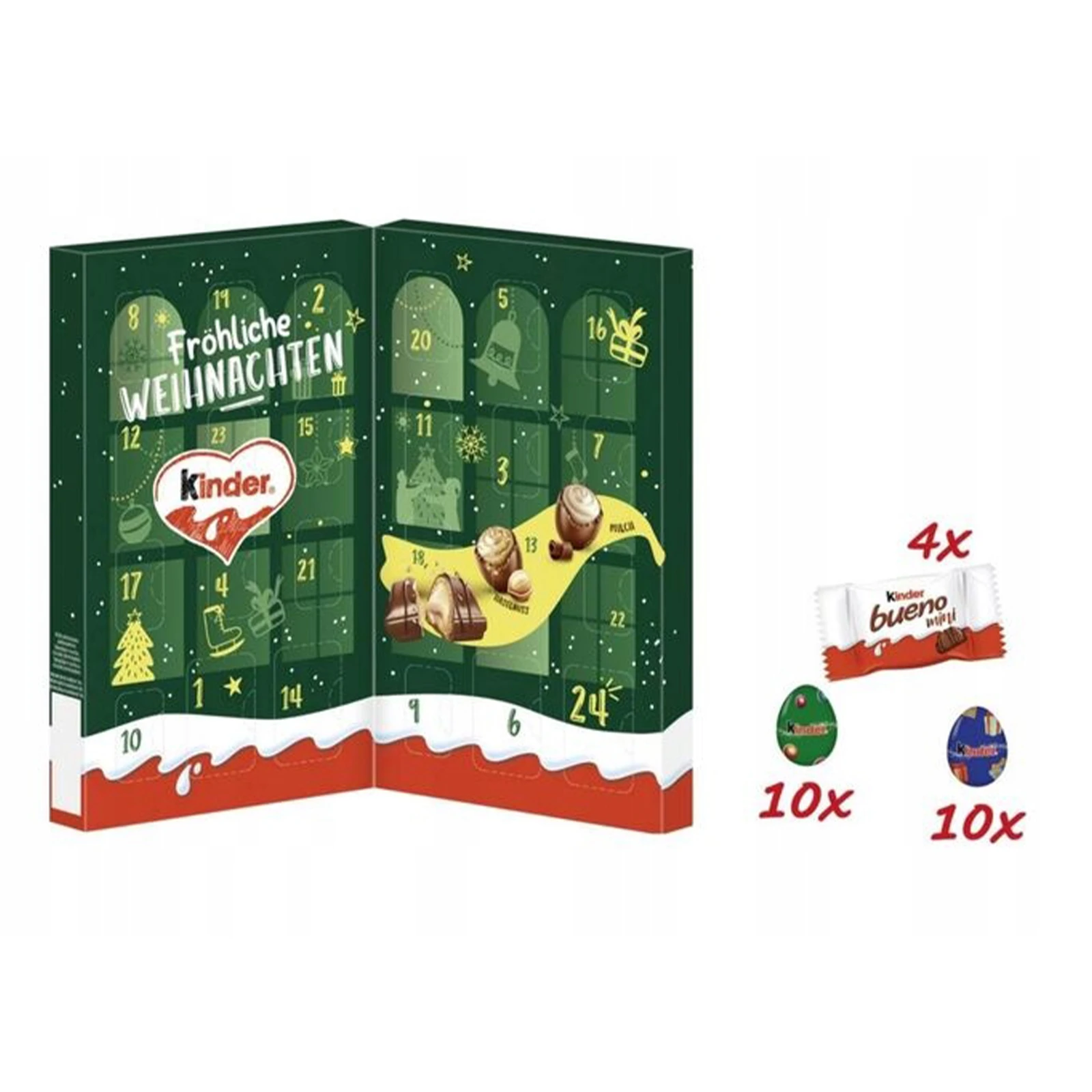 Набір кондит. виробів Kinder 121г Mix Tisch Адвент календар Новинка Фото №:2