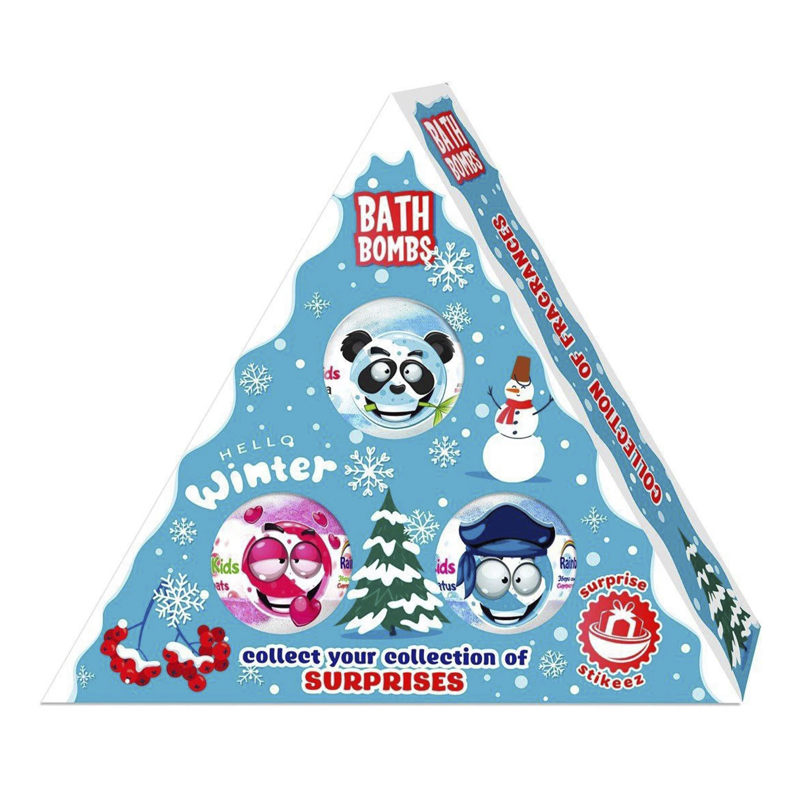 & Набір бомбочок Rainbow 300г для ванн Зимове асорті Крейзі Фото №:1
