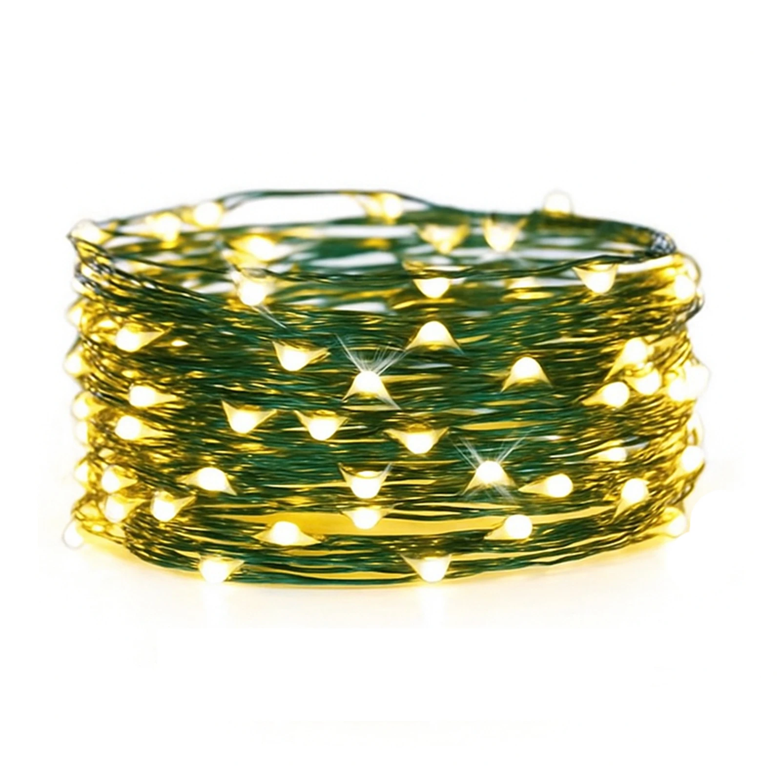 Гірлянда Роса декоративна 10м зелена нитка USB біла Фото №:1