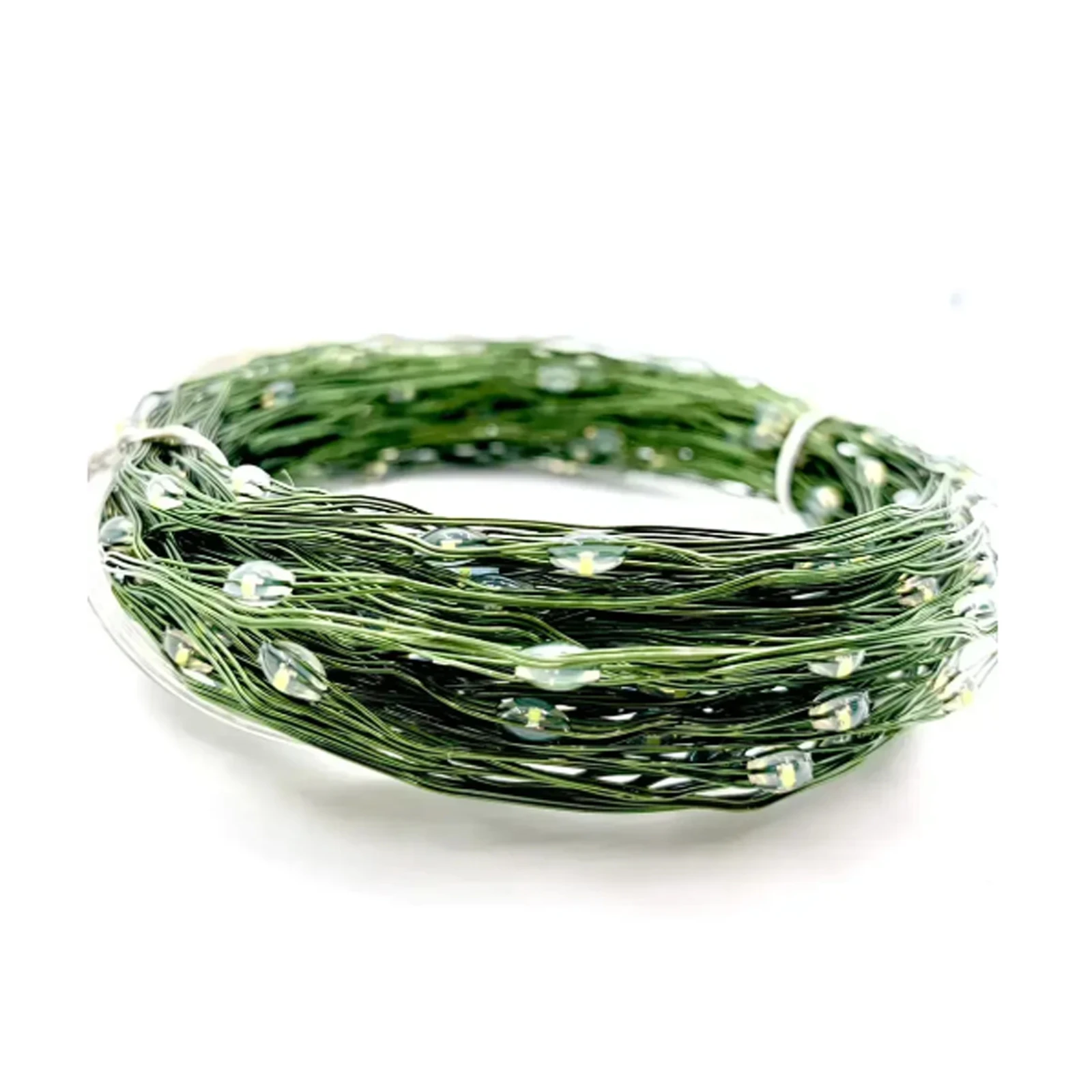 Гірлянда Роса декоративна 10м зелена нитка USB жовта Фото №:1