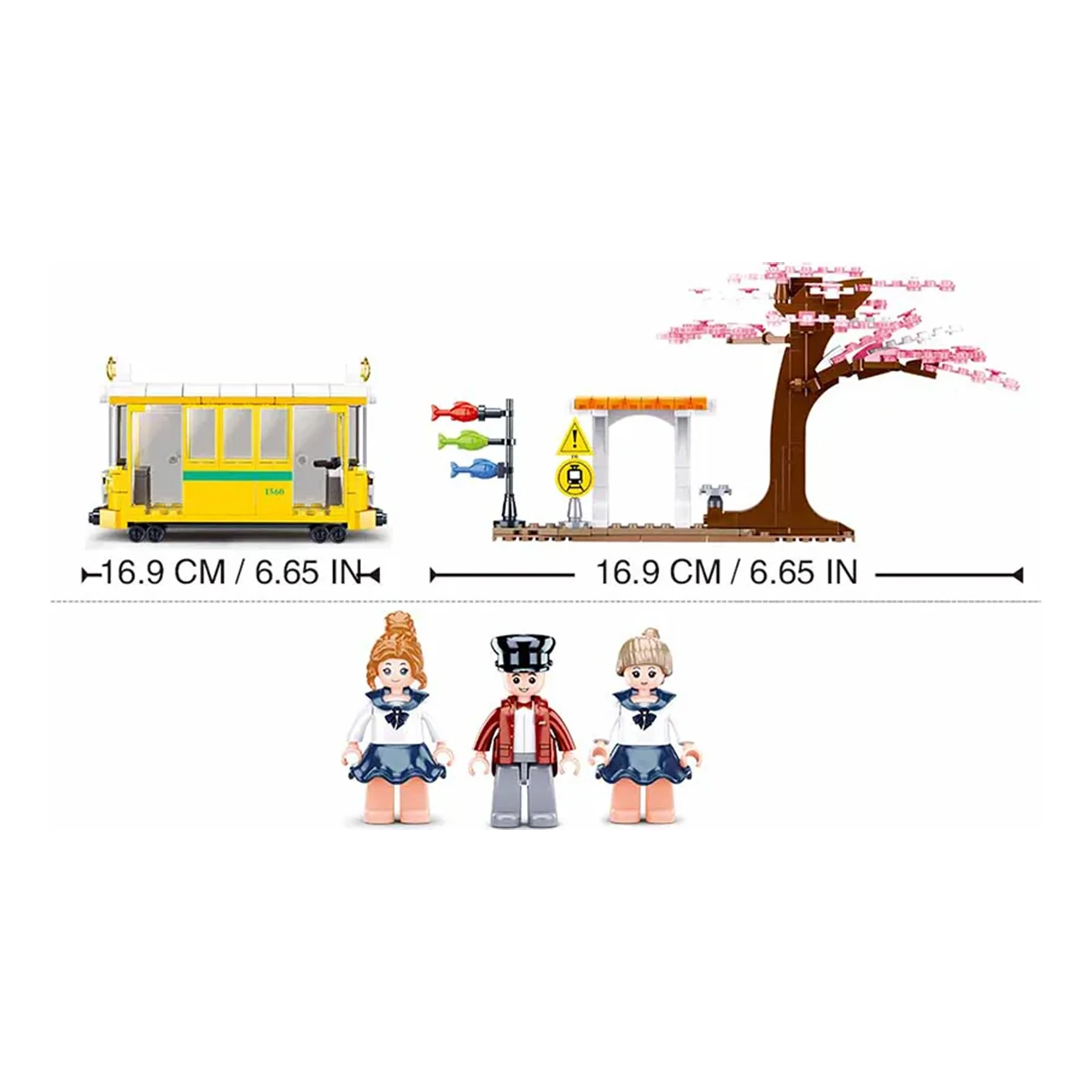 Конструктор Sluban Girl`s Dream Happy Diary Трамвай у центрі міста 347дет. M38-B1018 Фото №:3