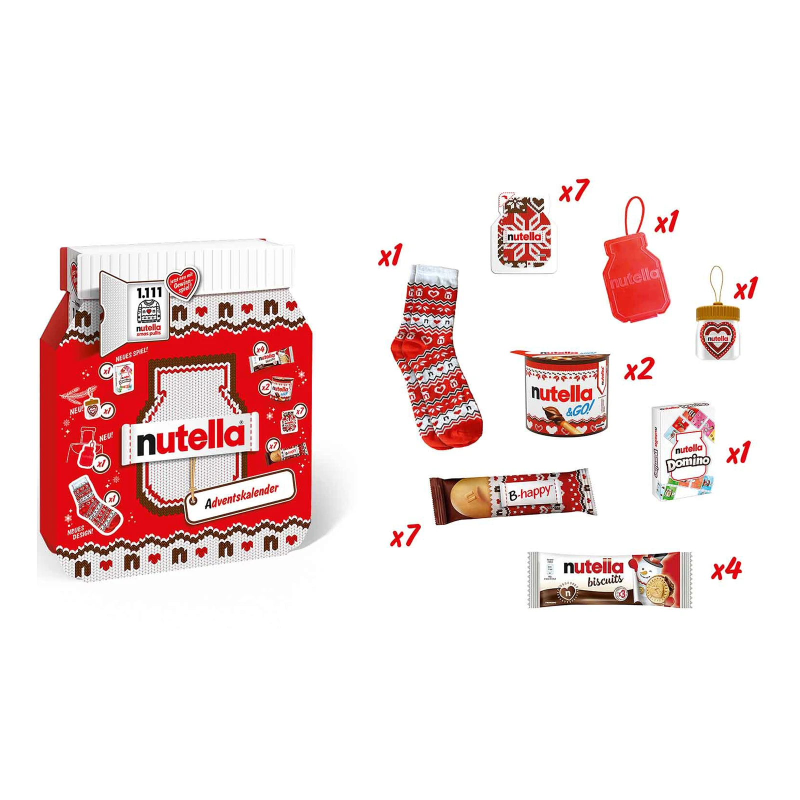 Набір новорічний Nutella 528г Адвент календар Новинка Фото №:2