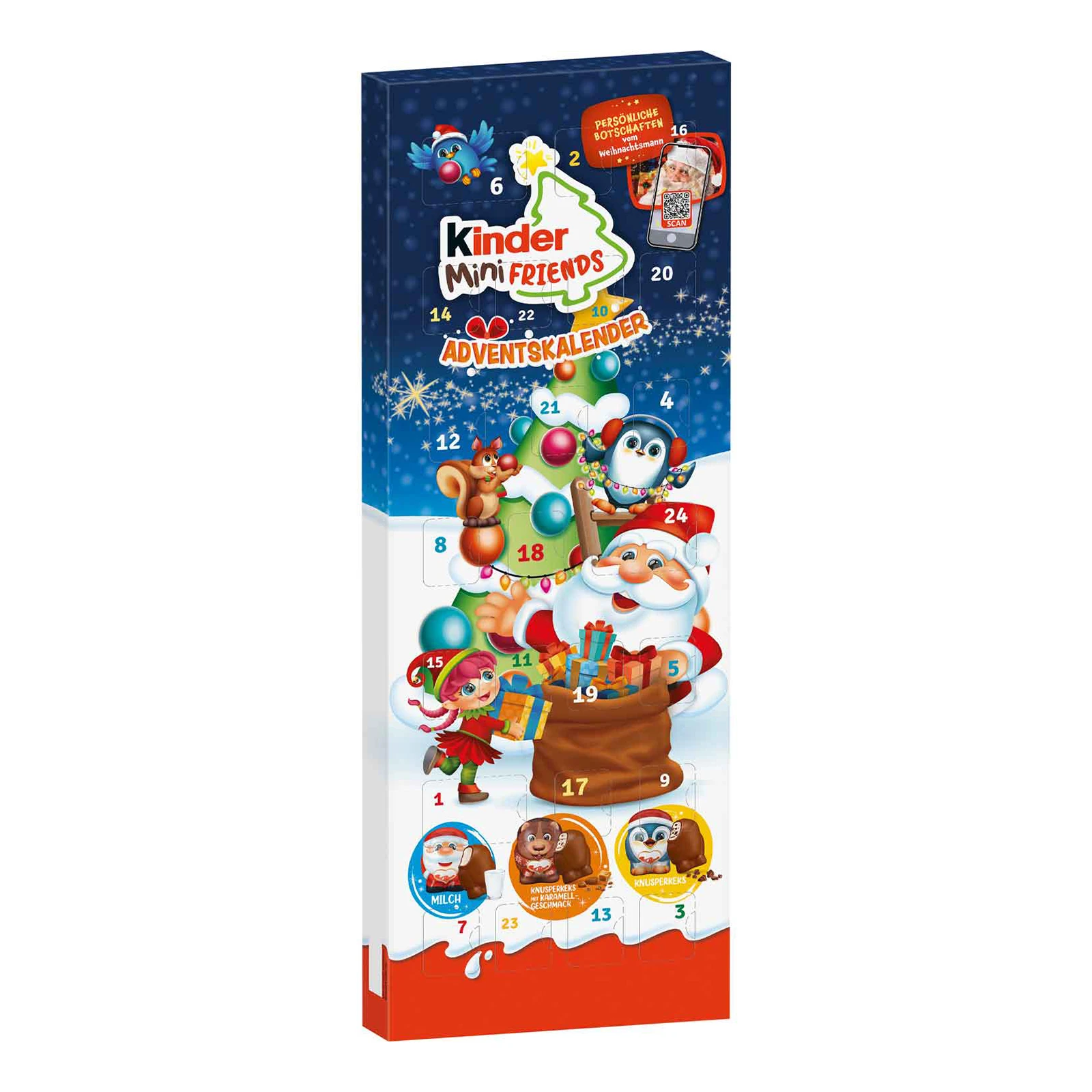 Набір кондит. виробів Kinder 164г Mini Friends Адвент календар Новинка Фото №:1