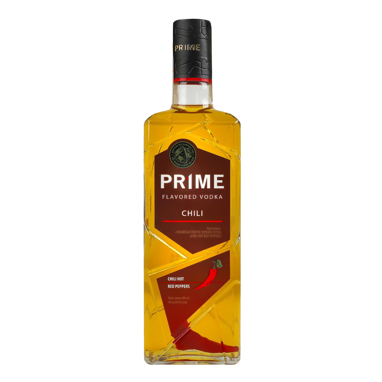 Настоянка Prime Flavored vodka Чилійські пекучі червоні перці 40% 0.5л Фото №:1
