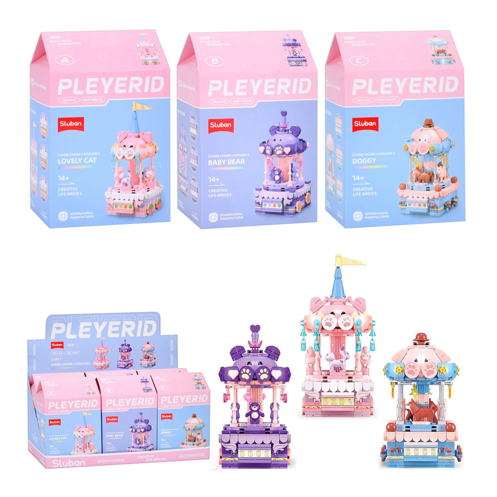 Конструктор Sluban Pleyerid Карусель Парк розваг M38-P8027 Фото №:1