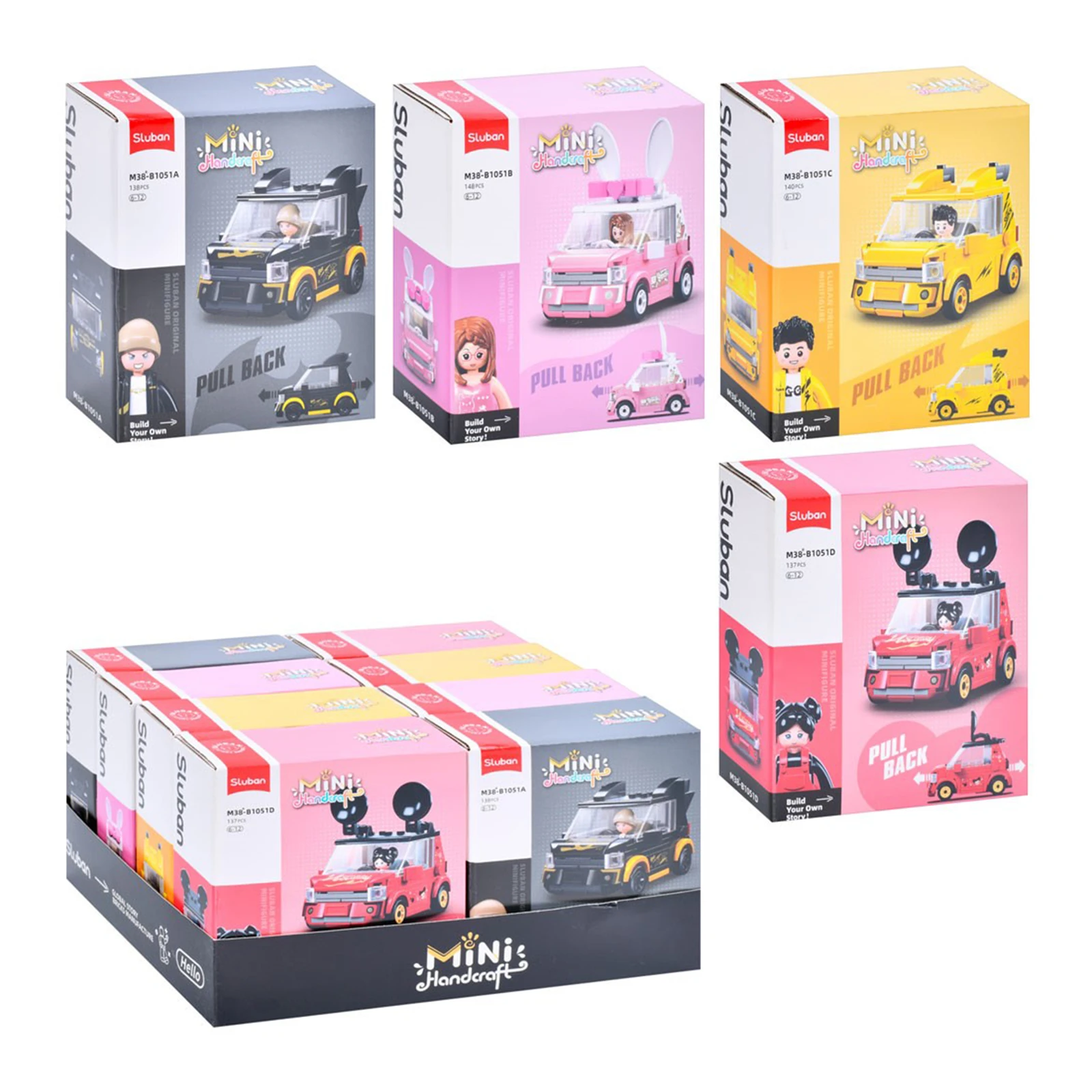 Конструктор Sluban Mini Handcraft машина Кролик 148дет. M38-B1051 Фото №:1