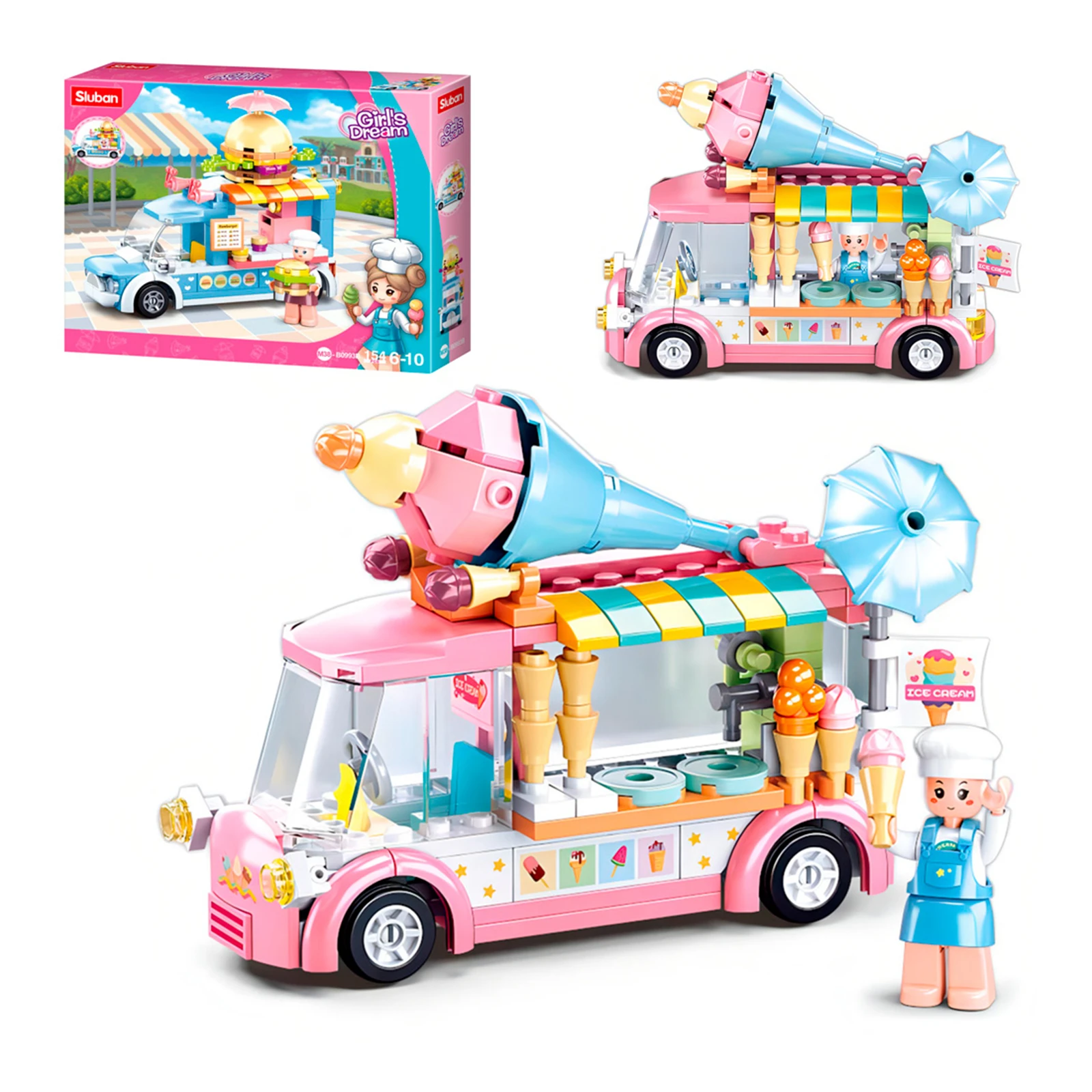 Конструктор Sluban Girl`s Dream Трек з морозивом 145дет. M38-B0993A Фото №:1