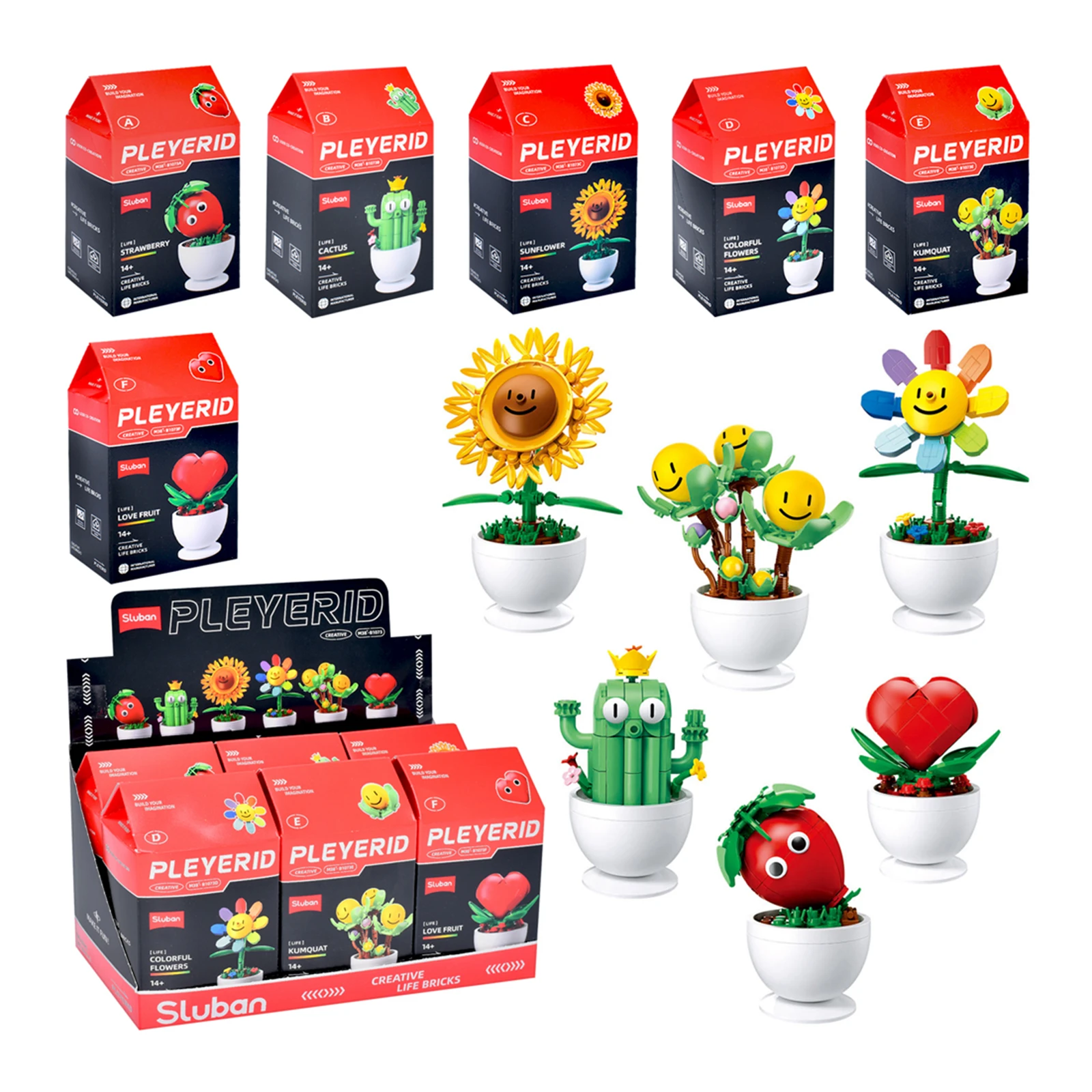 Конструктор Sluban Pleyerid Фігурка у горщику M38-B1073 в асортименті 6 видів на вибір Фото №:1