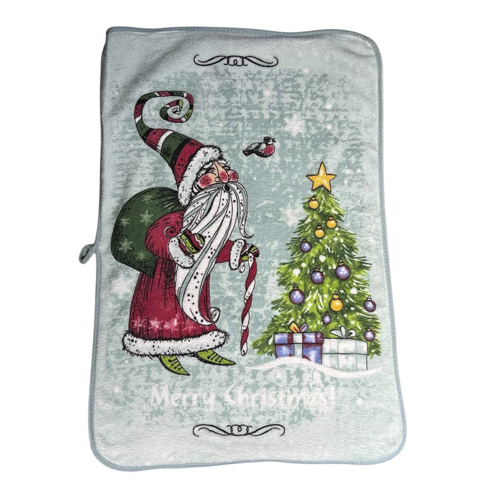 Рушник новорічний 40*60см мікрофібра з петелькою Фото №:2