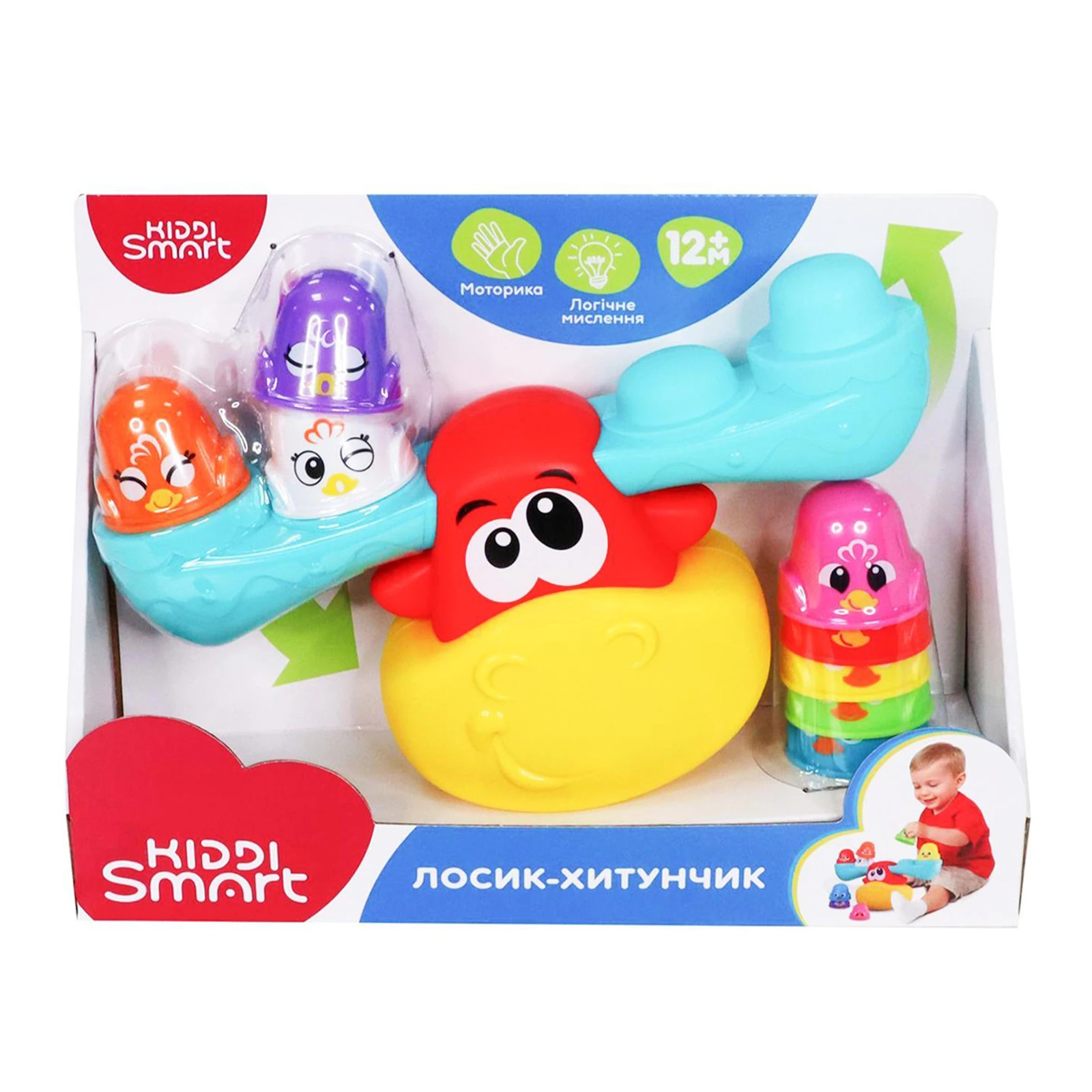 Іграшка-балансир Kiddi Smart розвиваюча Лосик-хитунчик Фото №:1