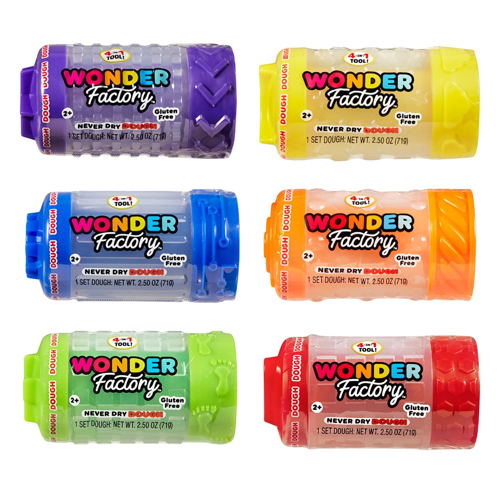 Маса Wonder Factory Світ кольору та форми для ліплення що не засихає напольн. в асорт. в дисп. Фото №:2