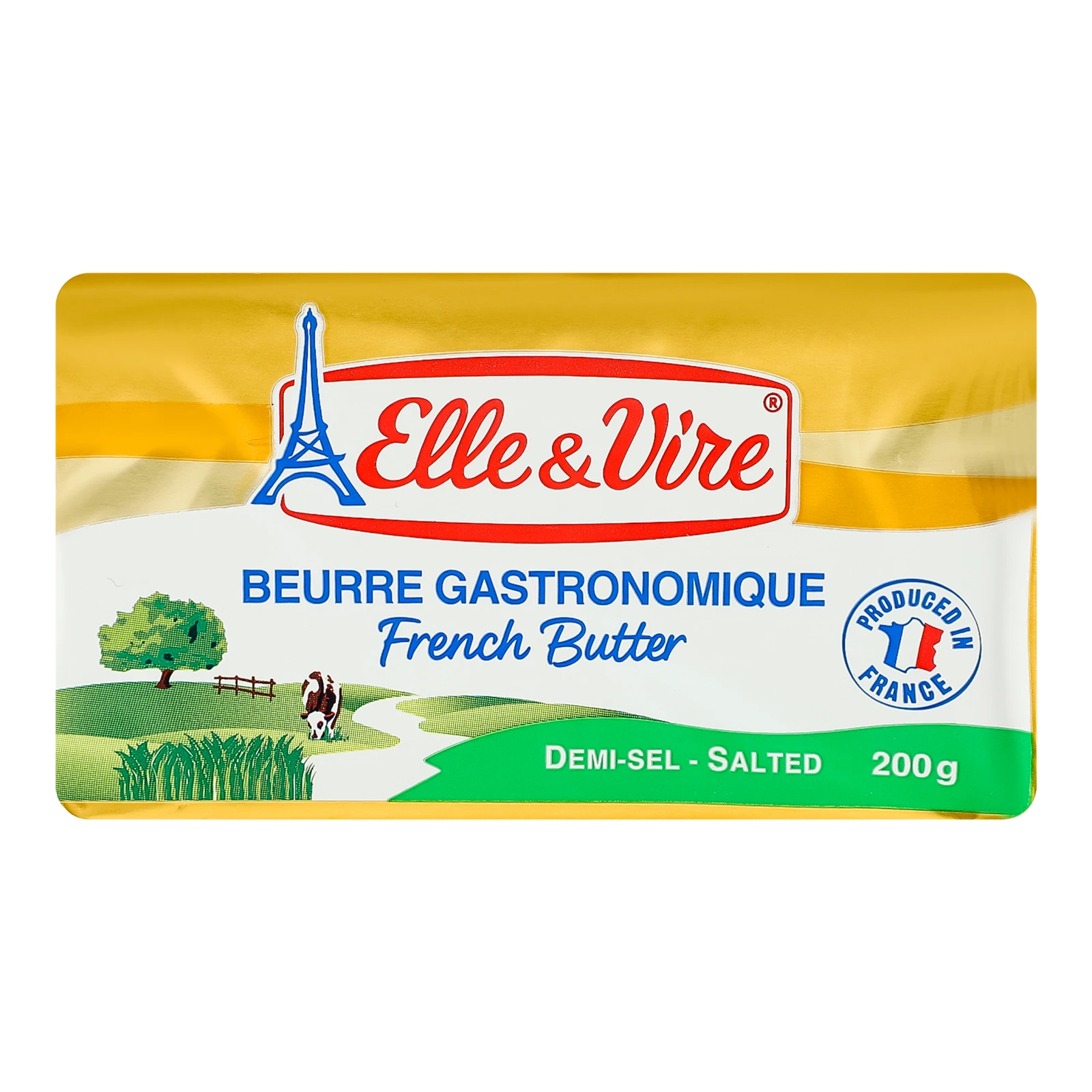 Масло Elle&Vire вершкове солоне 80% 200г