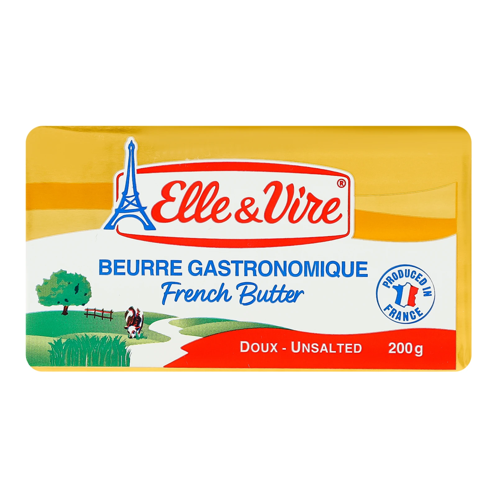 Масло Elle&Vire вершкове несолоне 82% 200г Фото №:1
