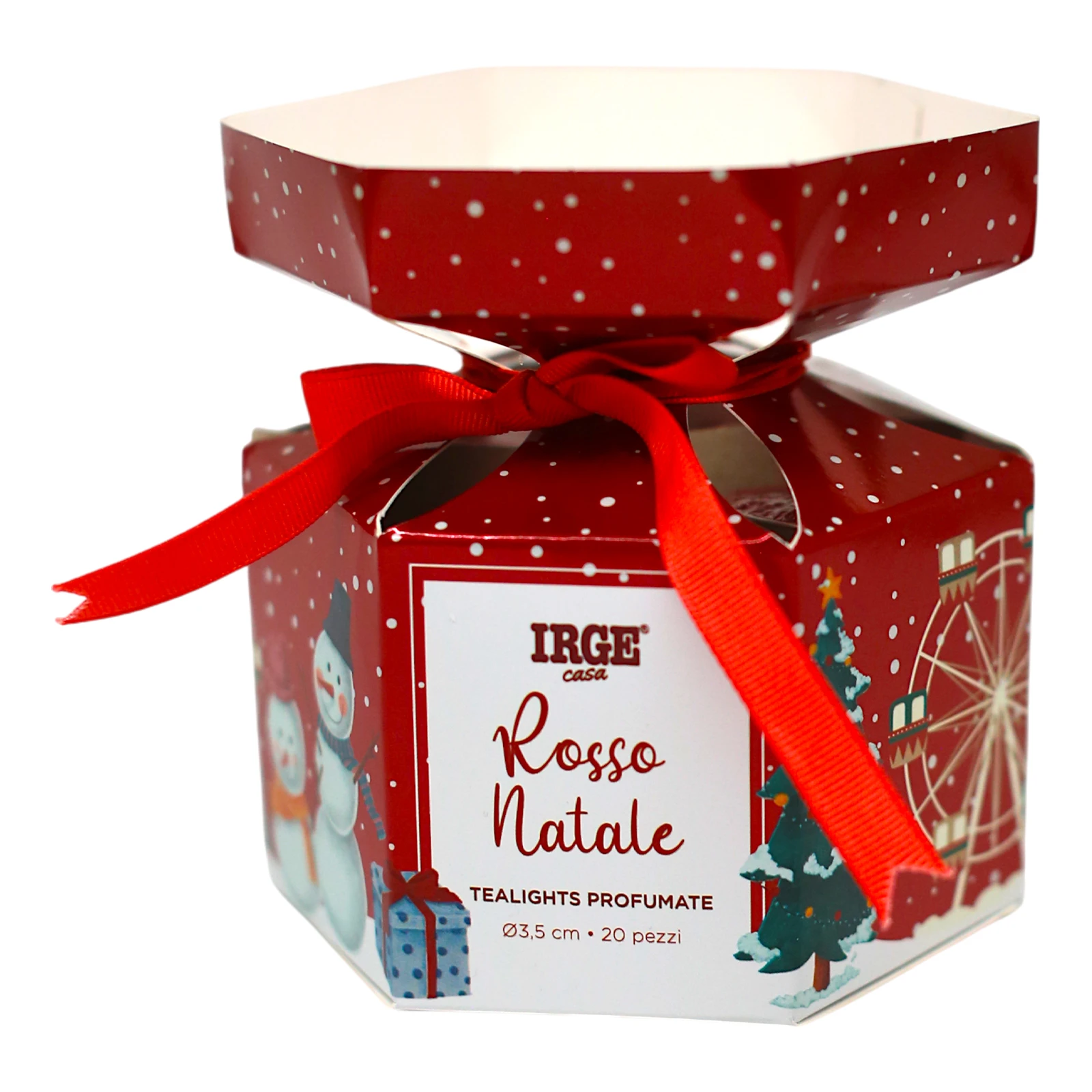 & Набір чайних свічок Irge Christmas Цукерка Ginger Bread/Rosso Natale 10г20шт Фото №:1