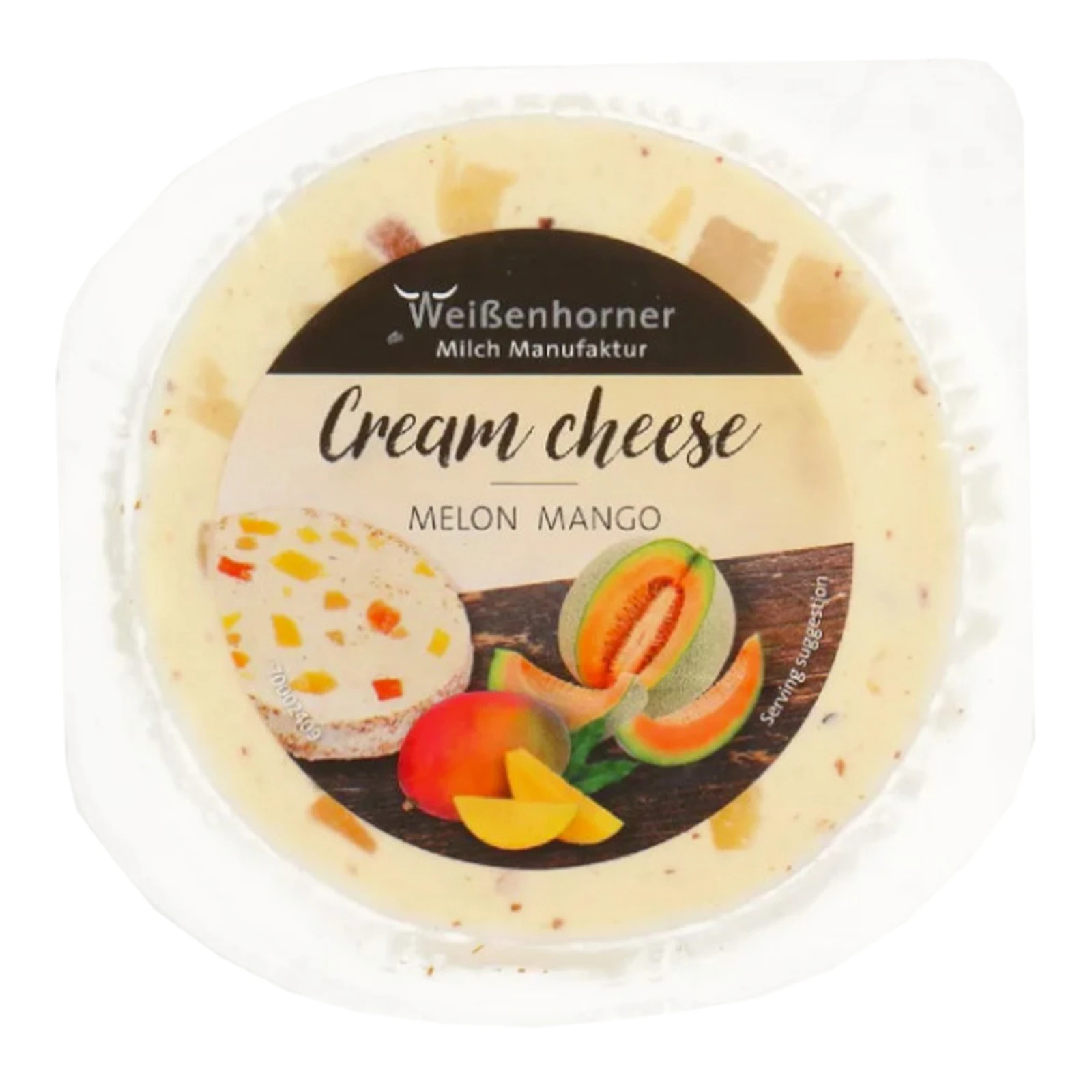 &Вершковий сир Jermi 125г зі шматочками дині та манго Фото №:1