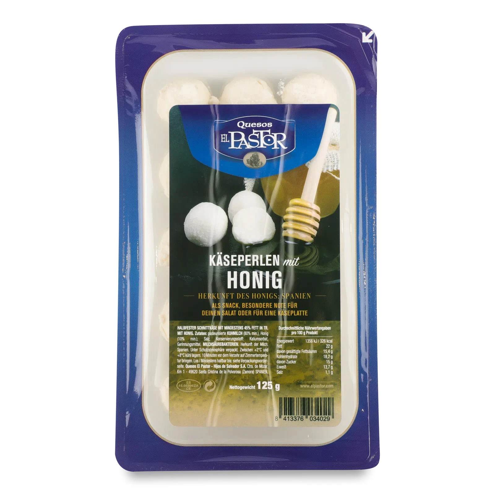 Сирні перлини Quesо El Pastor 125г з медом Фото №:1