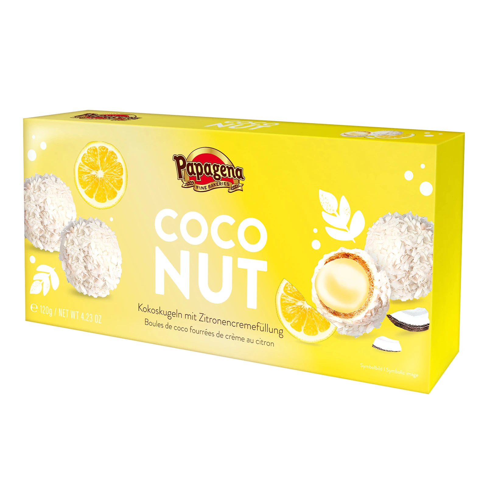 Цукерки Papagena вафельні кульки з лимонно-кремовою начинкою 120г Фото №:1