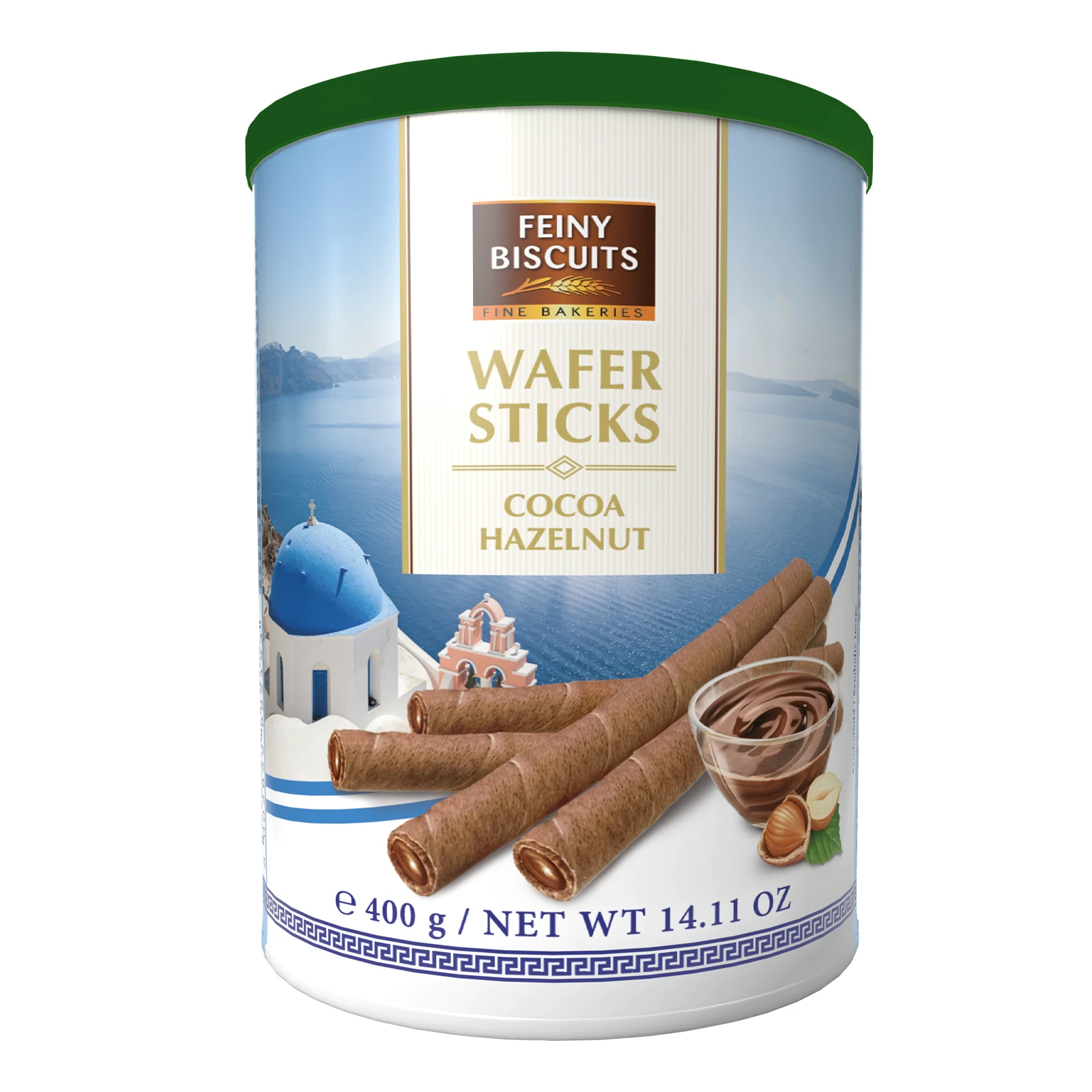 Трубочки вафельні Feiny Biscuits з какао-горіховим кремом 400г