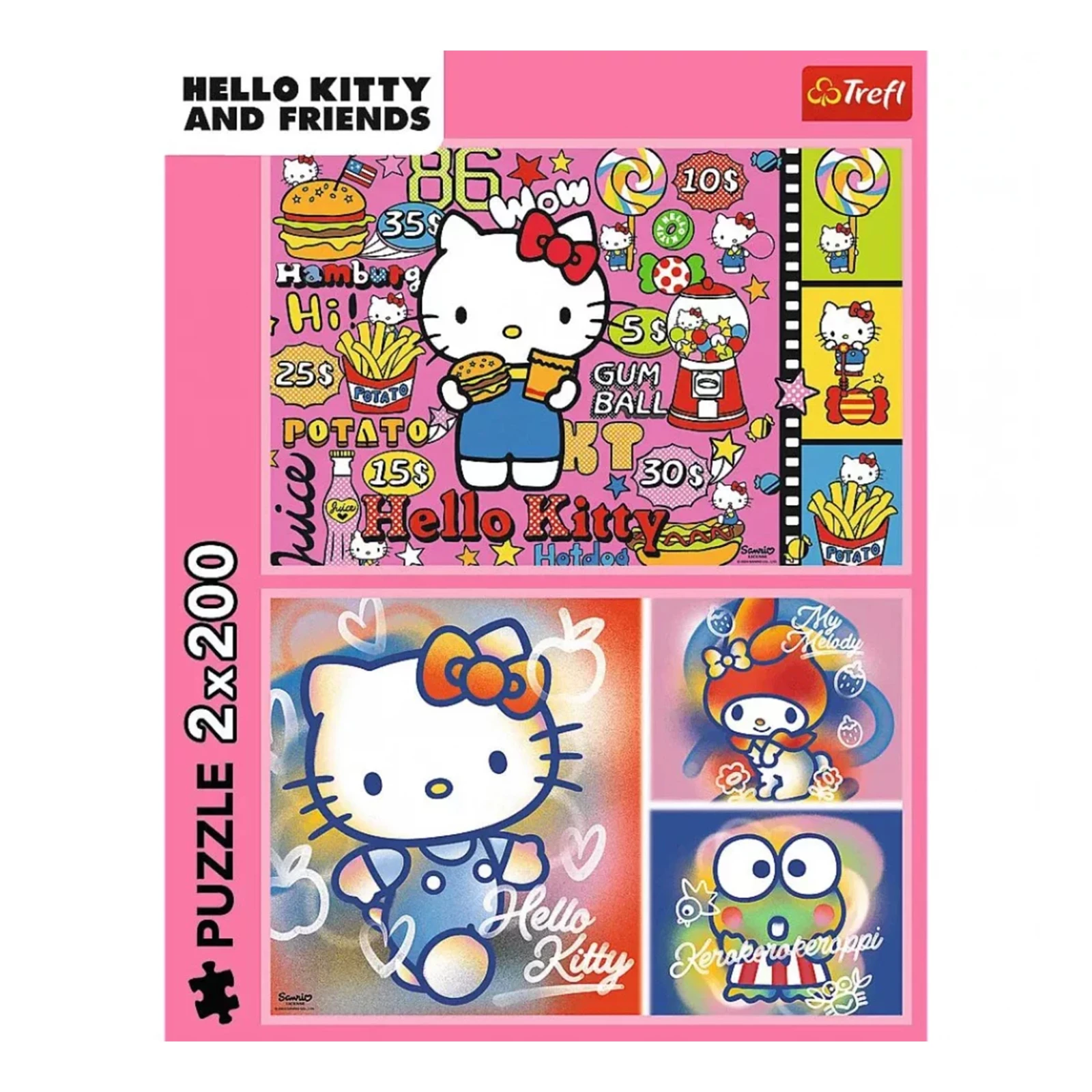 Пазли Trefl Hello Kitty Вітаю Кітті та друзів 2штx200елементів фото 2
