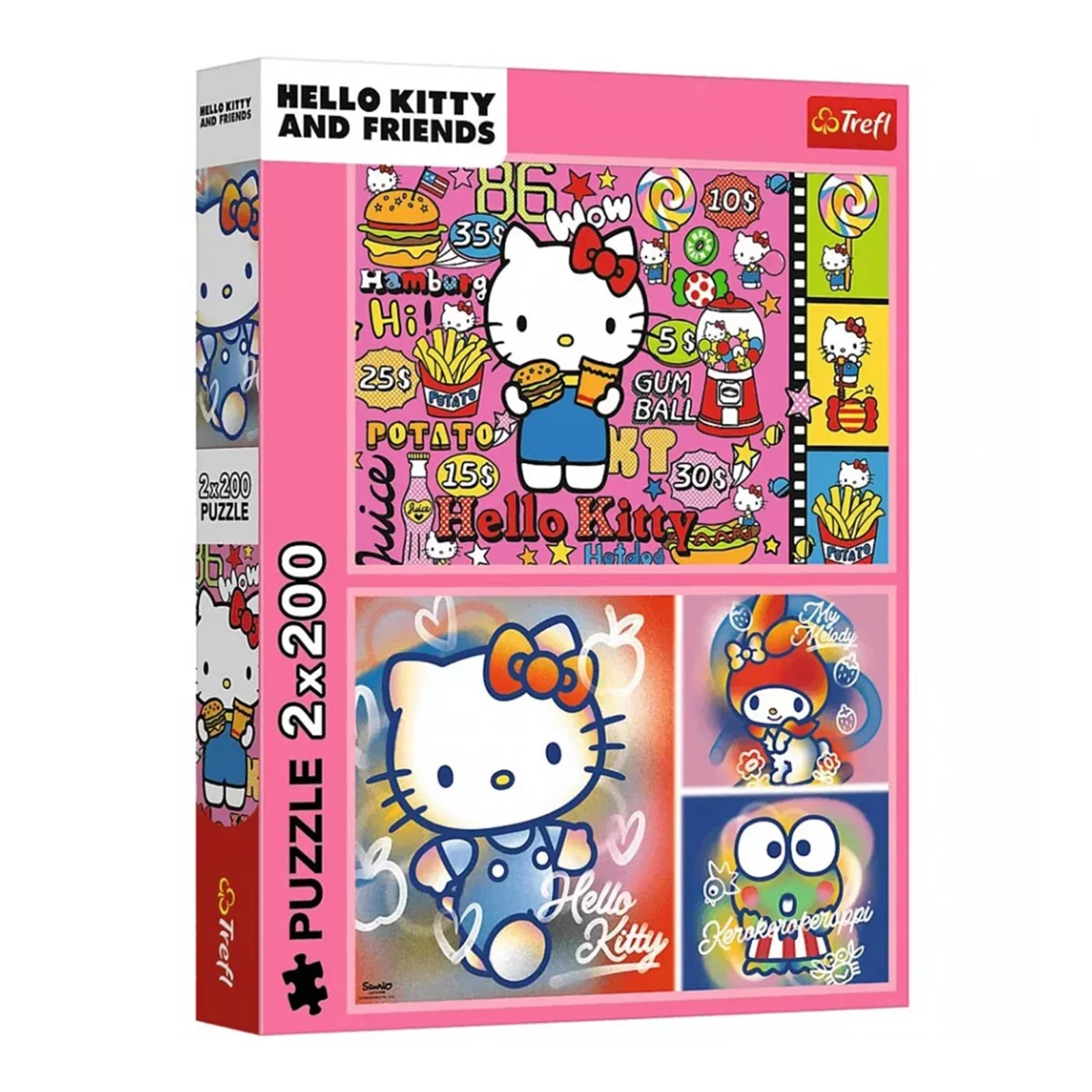 Пазли Trefl Hello Kitty Вітаю Кітті та друзів 2штx200елементів Фото №:1