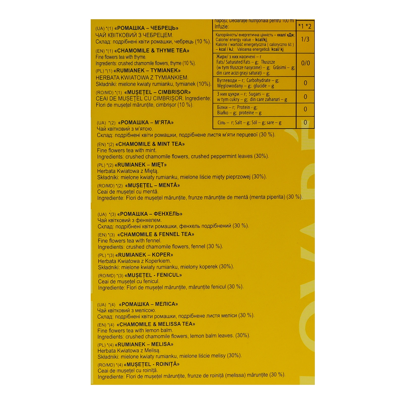 Чай Lovare Chamomile collection квітковий асорті Ромашка 32х1.3г Фото №:3