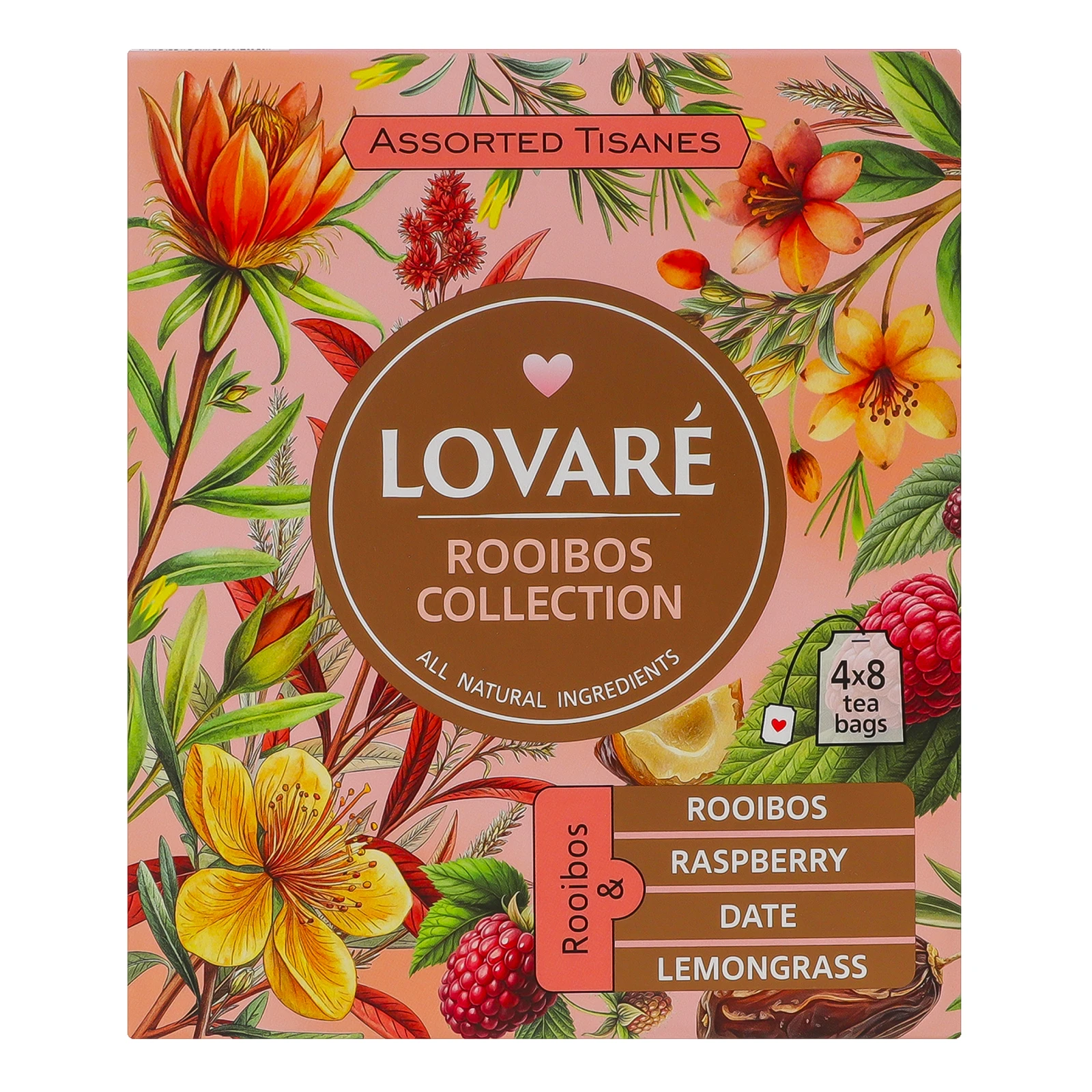 Чай Lovare Rooibos collection асорті Ройбуш 32х1.5г Фото №:1