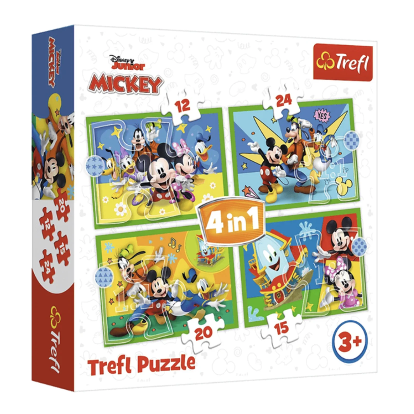 Пазли Trefl 4in1 Mickey&friends Серед друзів 12,15,20,24елементів Фото №:1