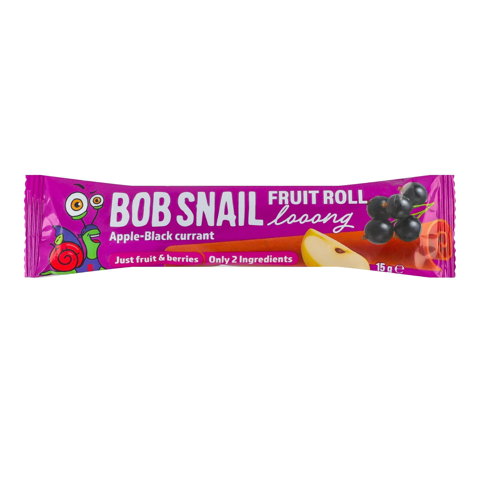 Цукерка Bob Snail фруктово-ягідна натуральна Яблучно-смородинова дооовга 15г