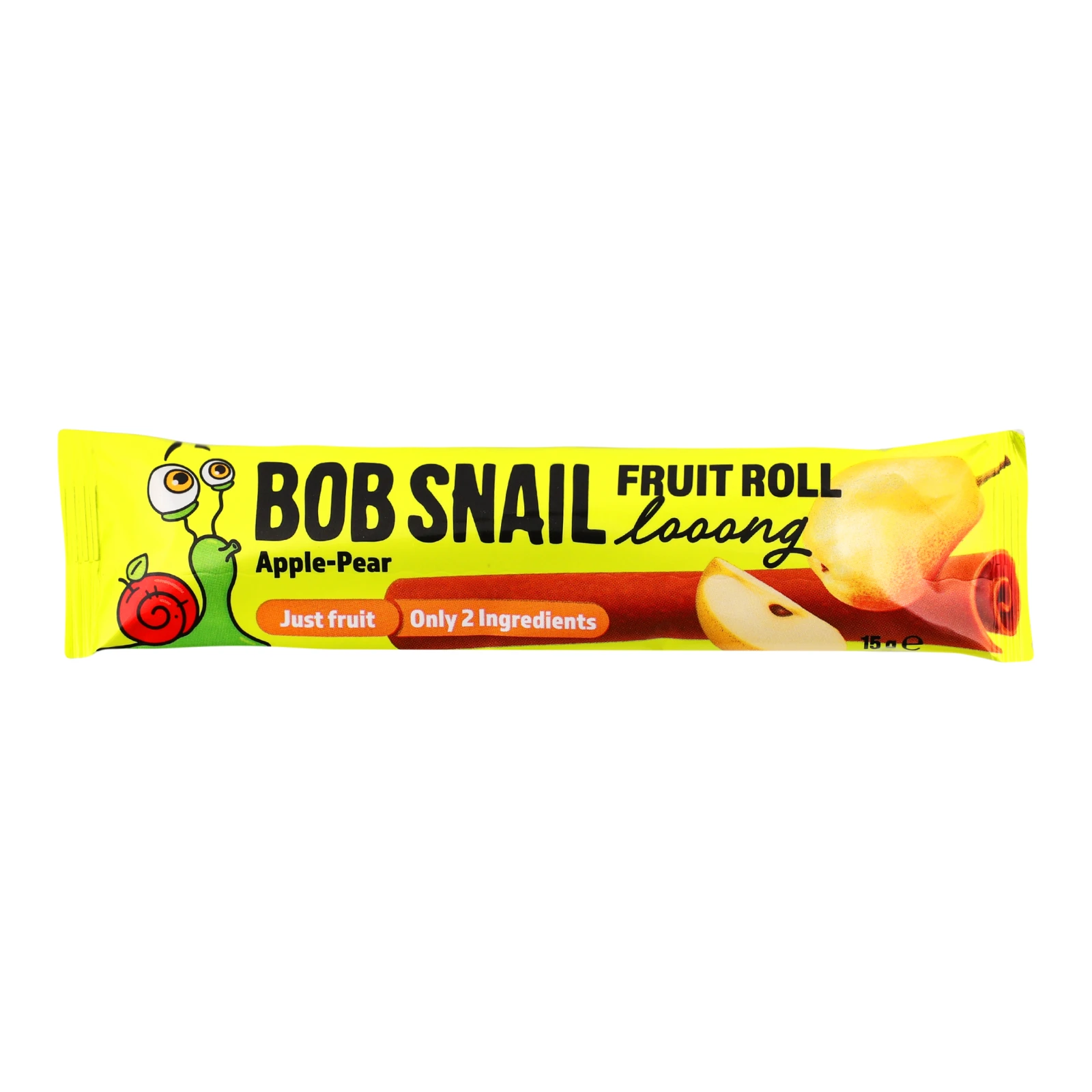 Цукерка Bob Snail фруктова натуральна Яблучно-грушева дооовга 15г