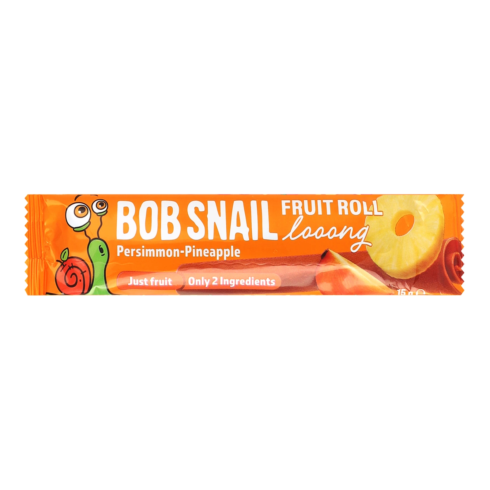 Цукерка Bob Snail Fruit roll фруктова натуральна Хурма-ананас дооовга 15г