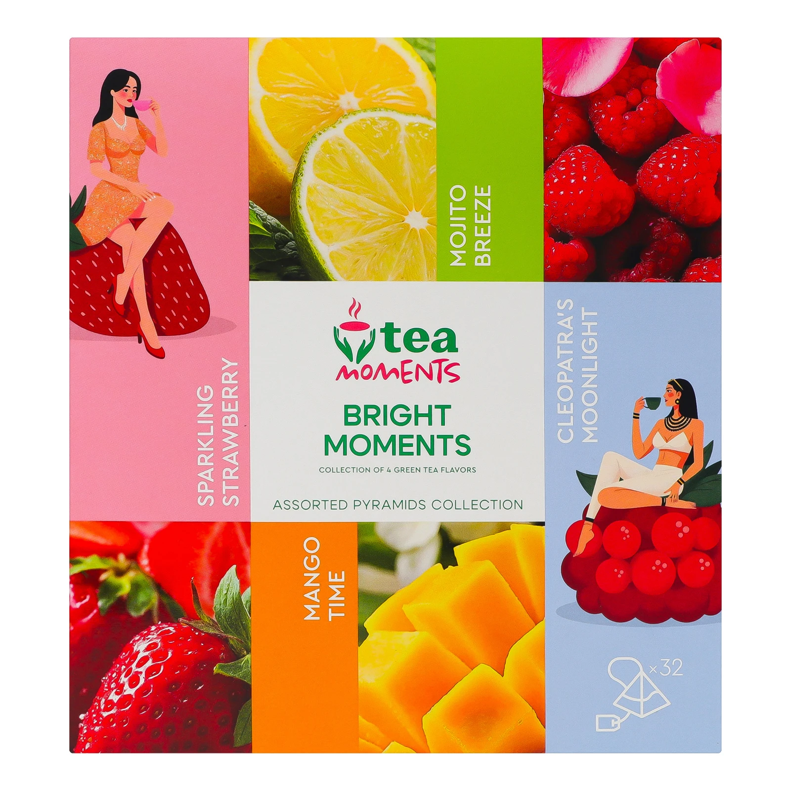 Чай Tea Moments Bright moments Асорті у пірамідках 32х1.7г