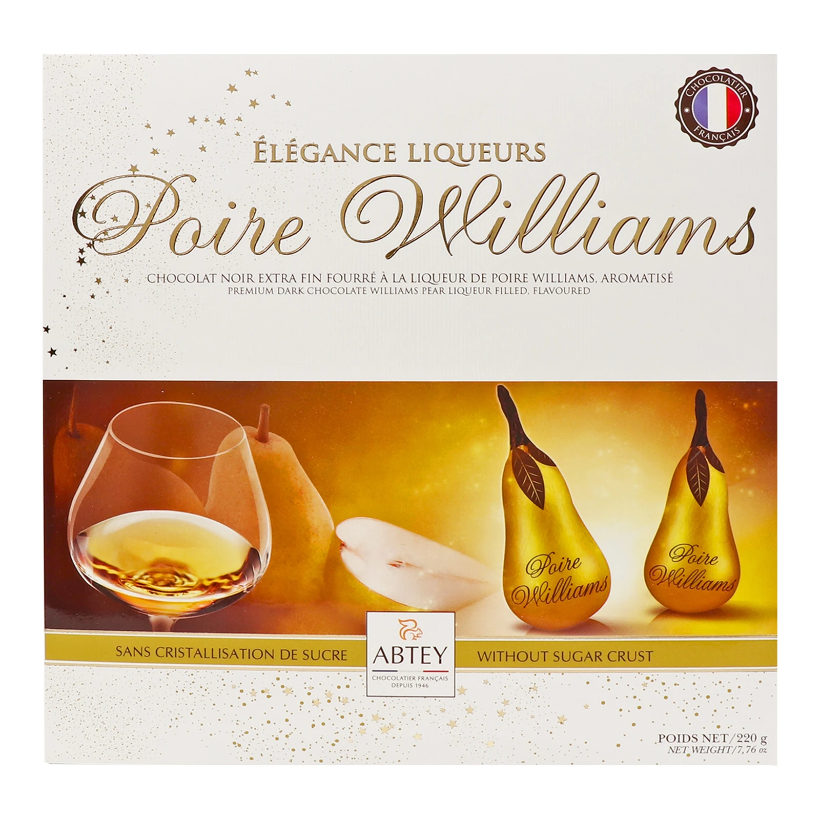 Цукерки Abtey Poire William Elegance Liqueur Chocolate бренді з грушею 220 г Фото №:1