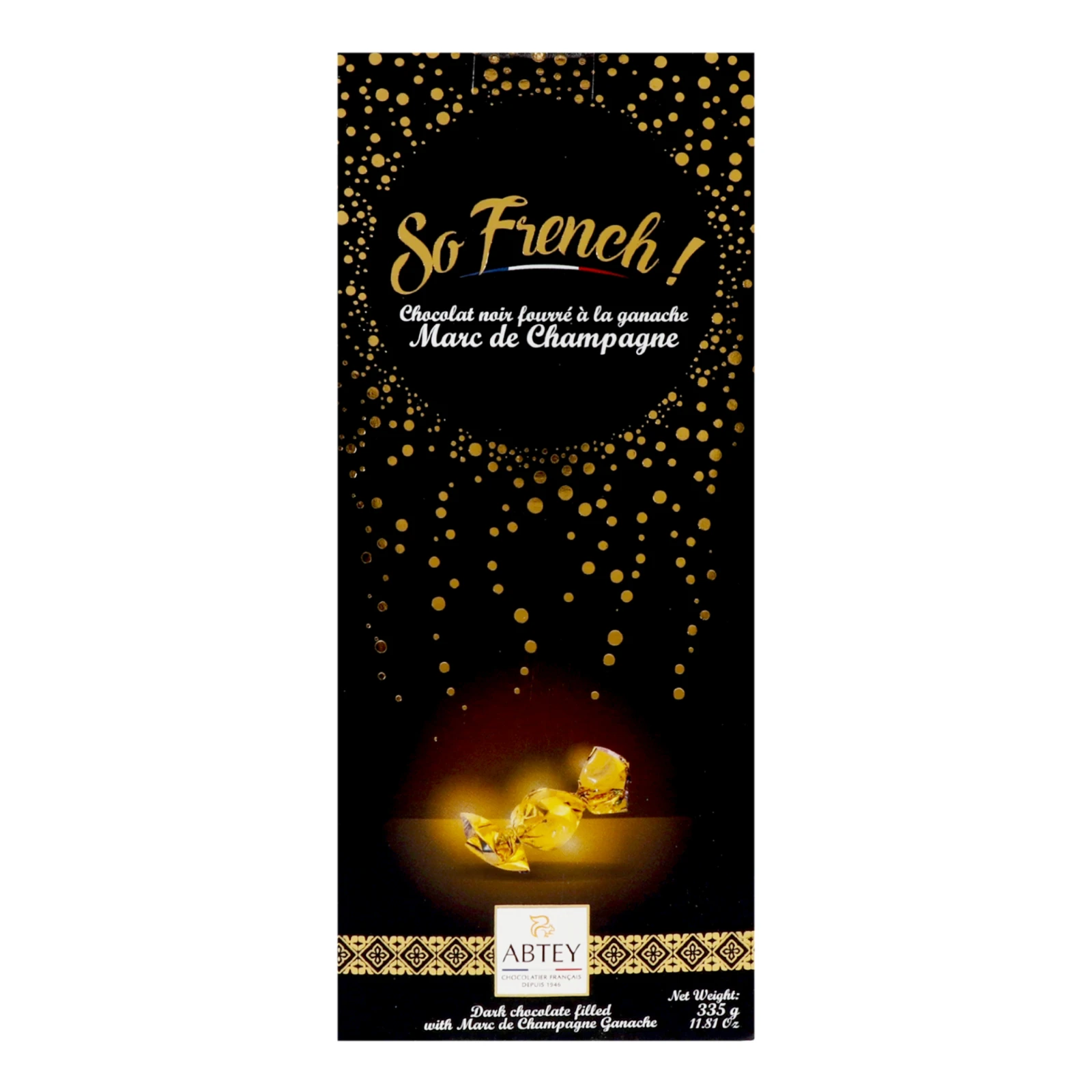 Цукерки шоколадні Abtey 335г So French Marc de Champagne Chocolate Ganache Фото №:2