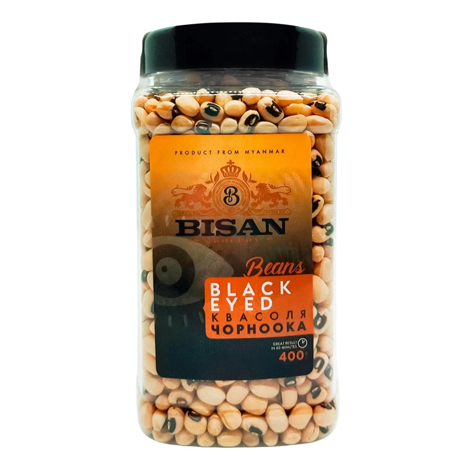 Крупа Bisan 400г квасоля чорноока пл/б Новинка Фото №:1