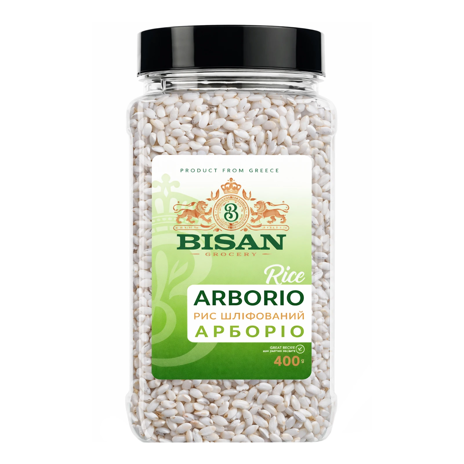 Крупа Bisan 400г рис Arborio пл/б Новинка Фото №:1
