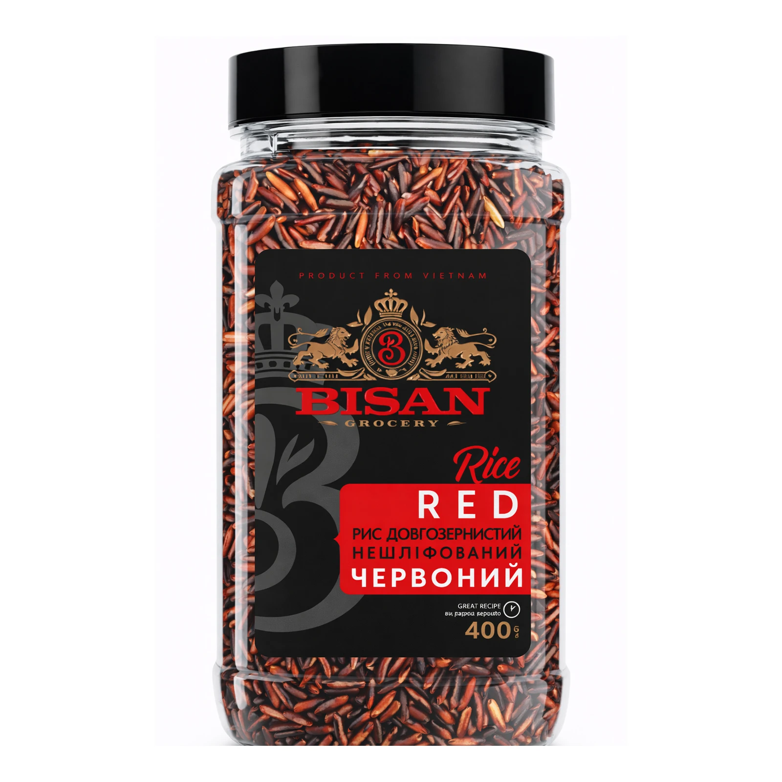 Крупа Bisan 400г рис червоний пл/б Новинка