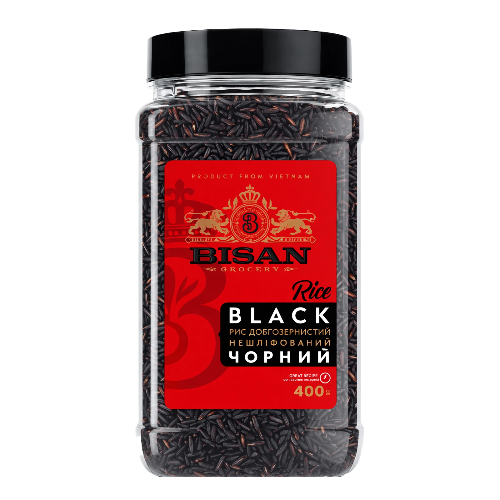 Крупа Bisan 400г рис чорний пл/б Новинка Фото №:1