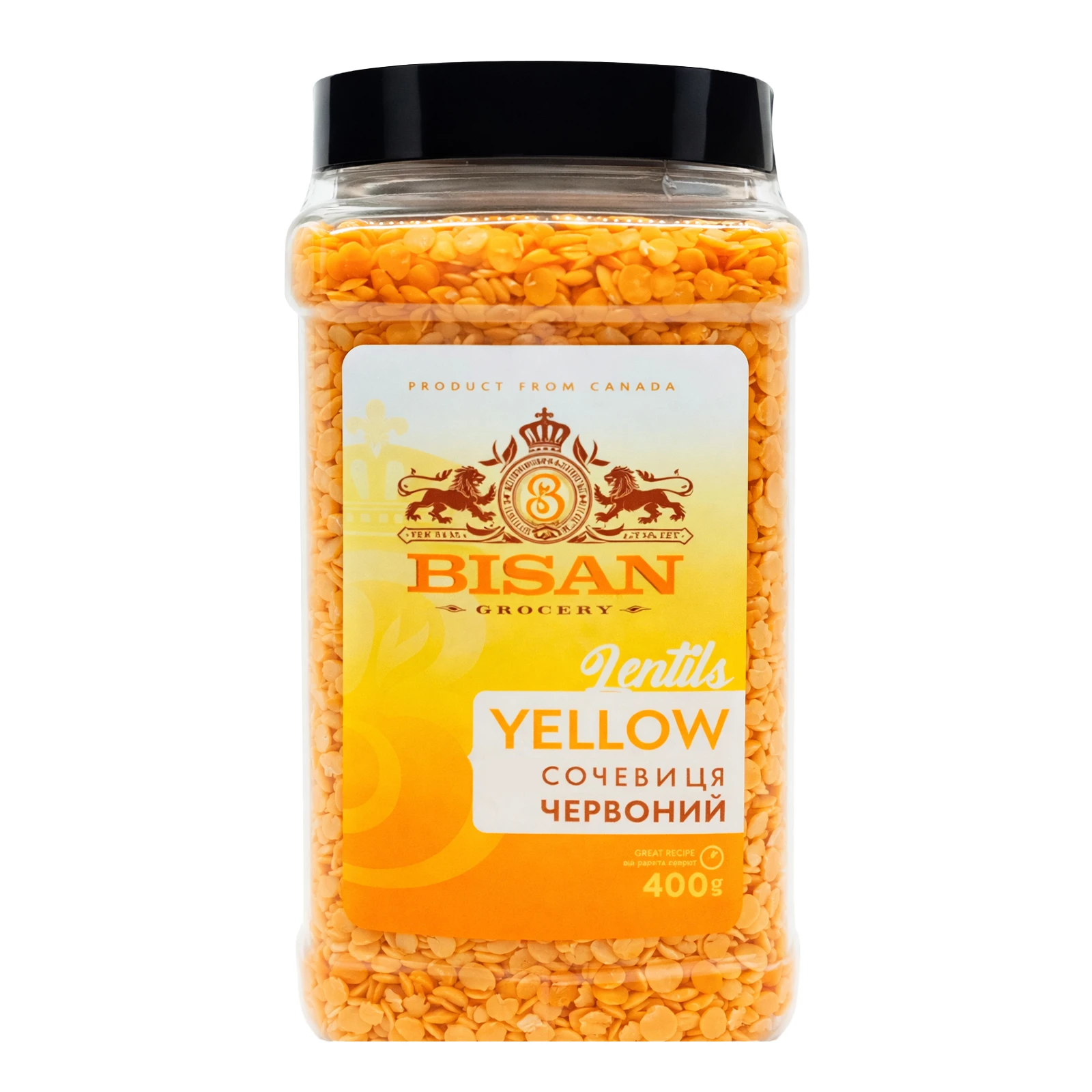 Крупа Bisan 400г сочевиця жовта пл/б Новинка Фото №:1