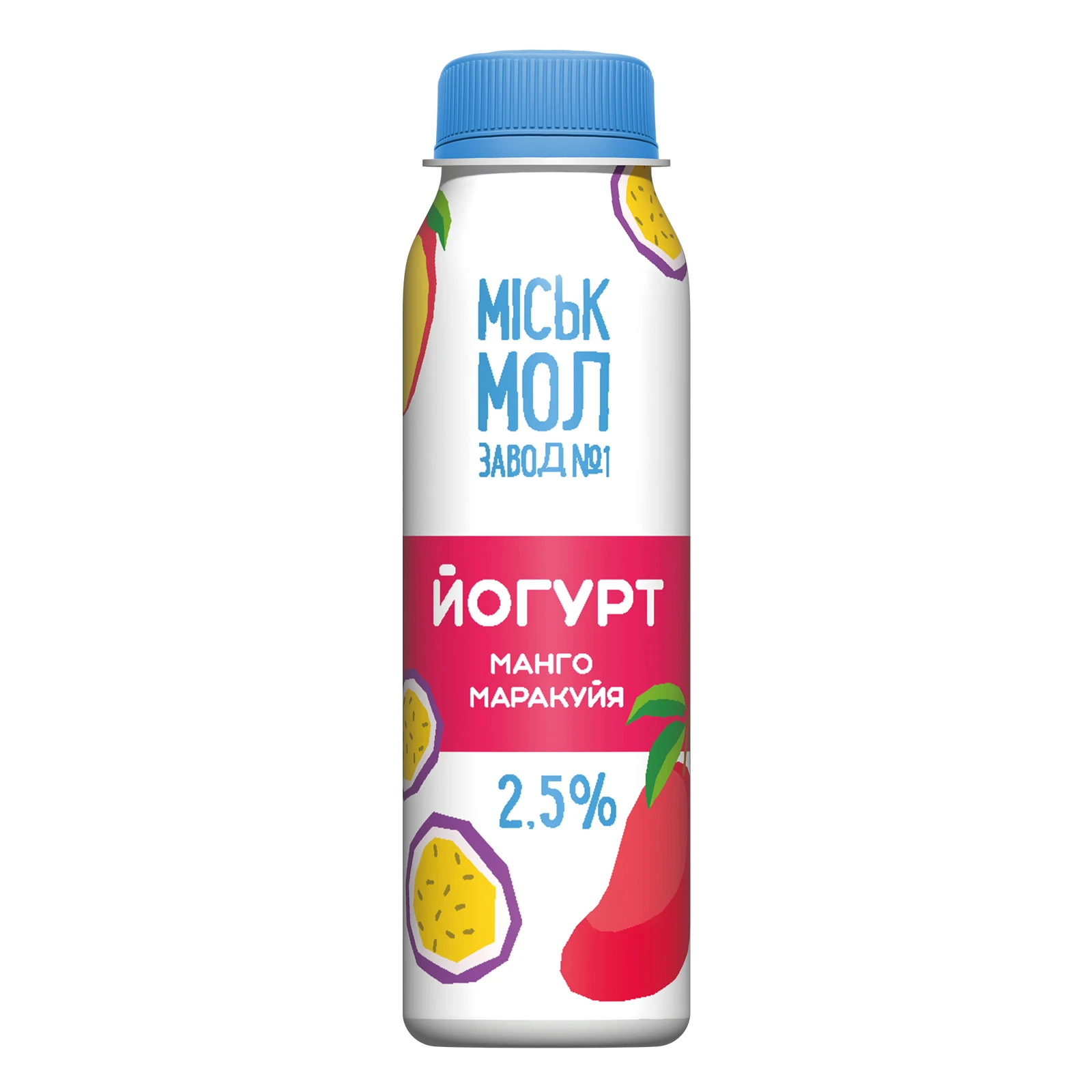 Йогурт Міськмолзавод №1 з джемом Манго-маракуйя 2.5% 250г Фото №:1
