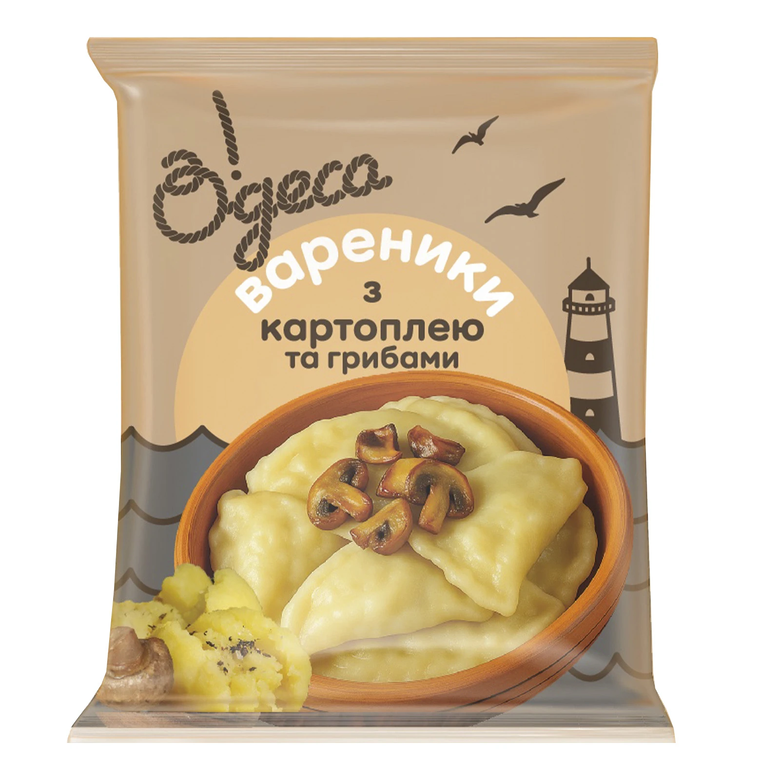 Вареники О!деса з картоплею та грибами заморожені 800г Фото №:1