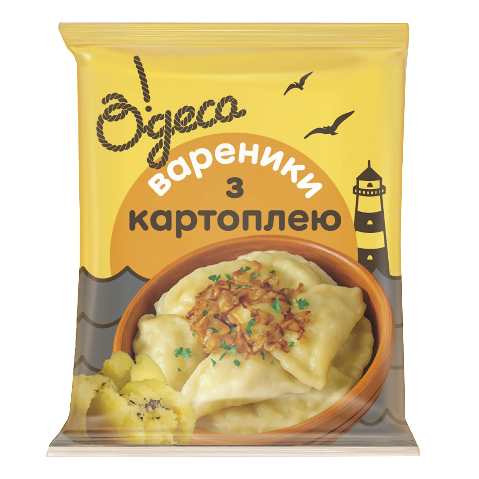 Вареники О!деса з картоплею та смаженою цибулею заморожені 800г Фото №:1