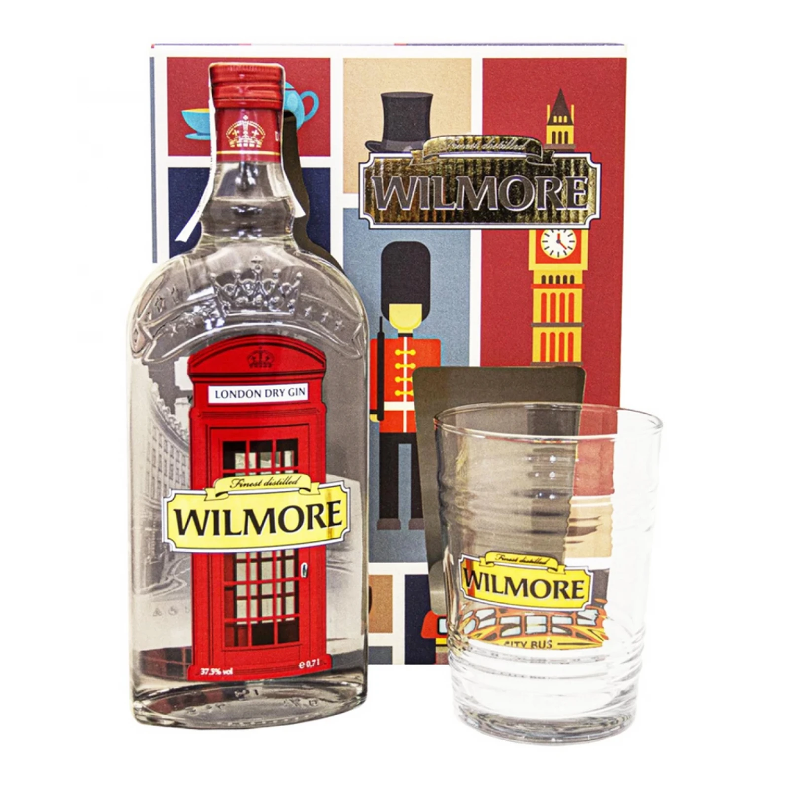 Набір джин Wilmore 0,7л 37,5% London Dry Gin + 1 склянка