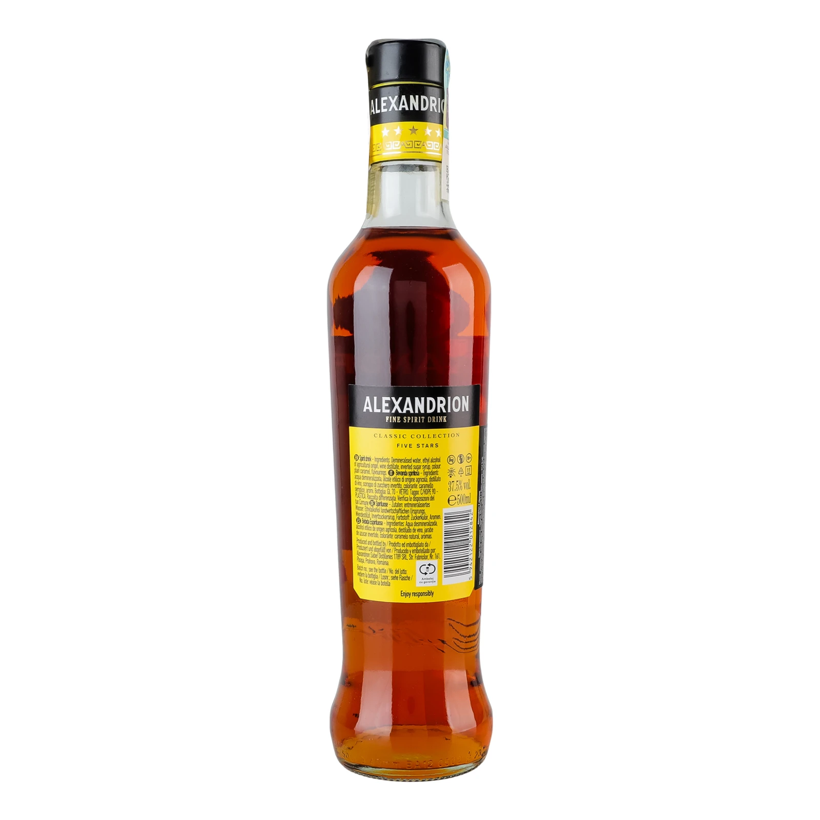 Напій алкогольний Alexandrion 5 зірок міцний 37.5% 0.5л Фото №:2