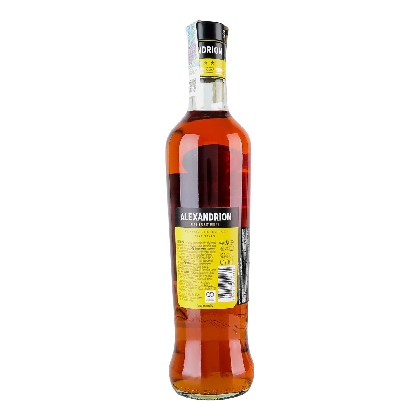 Напій алкогольний Alexandrion 5 зірок міцний 37.5% 0.7л Фото №:2