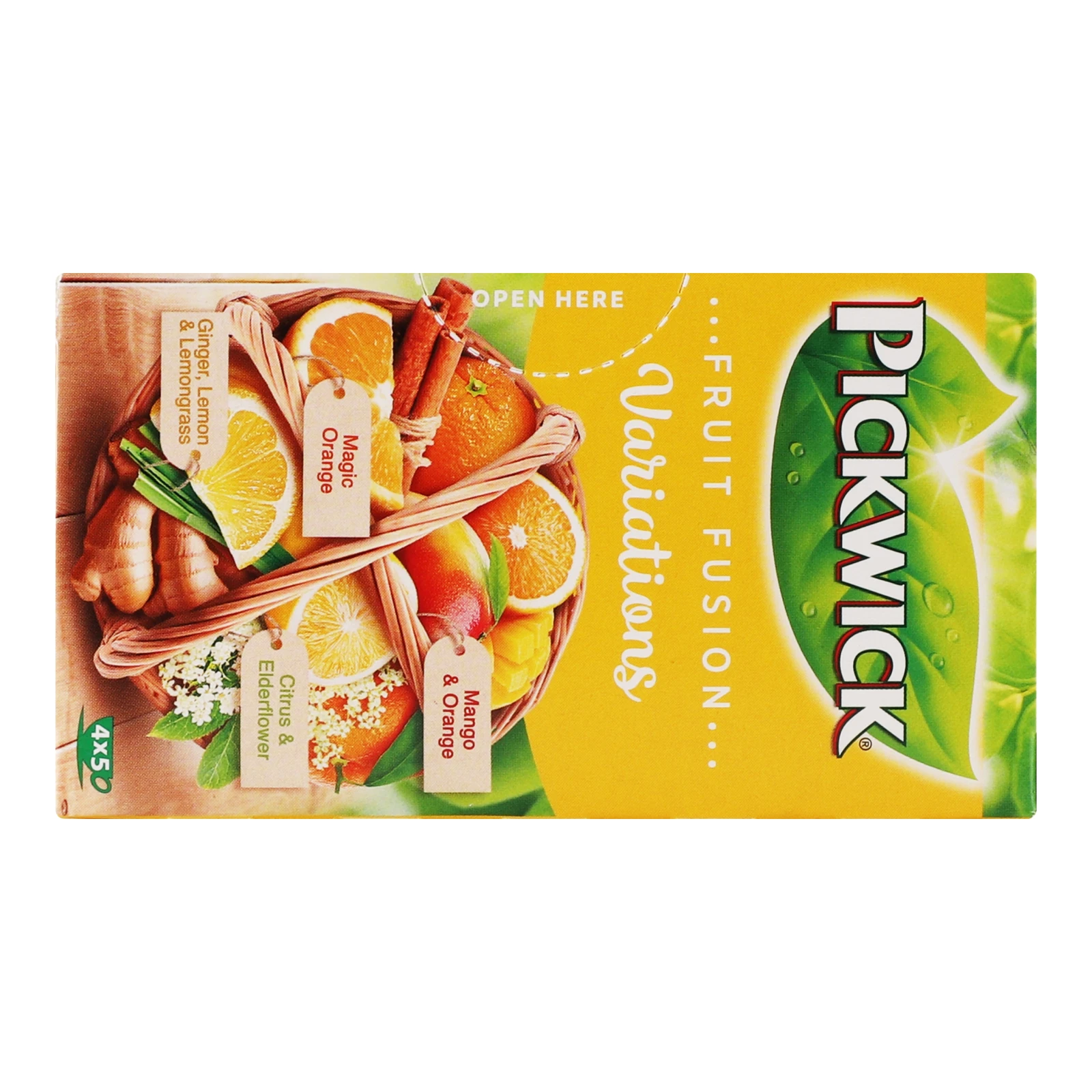 Напій Pickwick Fruit fusion Variation yellow фруктово-трав'яний зі шматочками фруктів, травами та прянощами 20шт фото 2