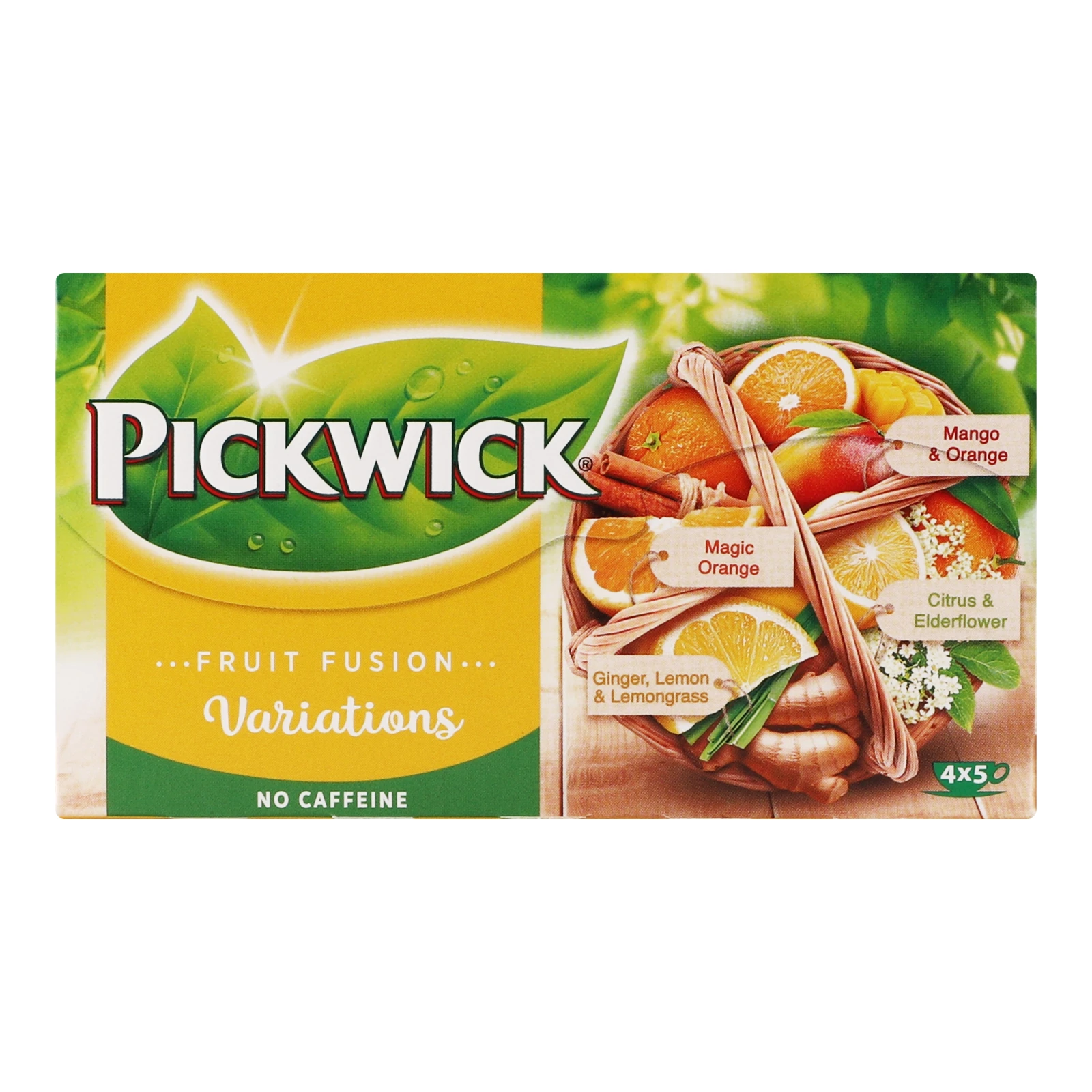 Напій Pickwick Fruit fusion Variation yellow фруктово-трав'яний зі шматочками фруктів, травами та прянощами 20шт